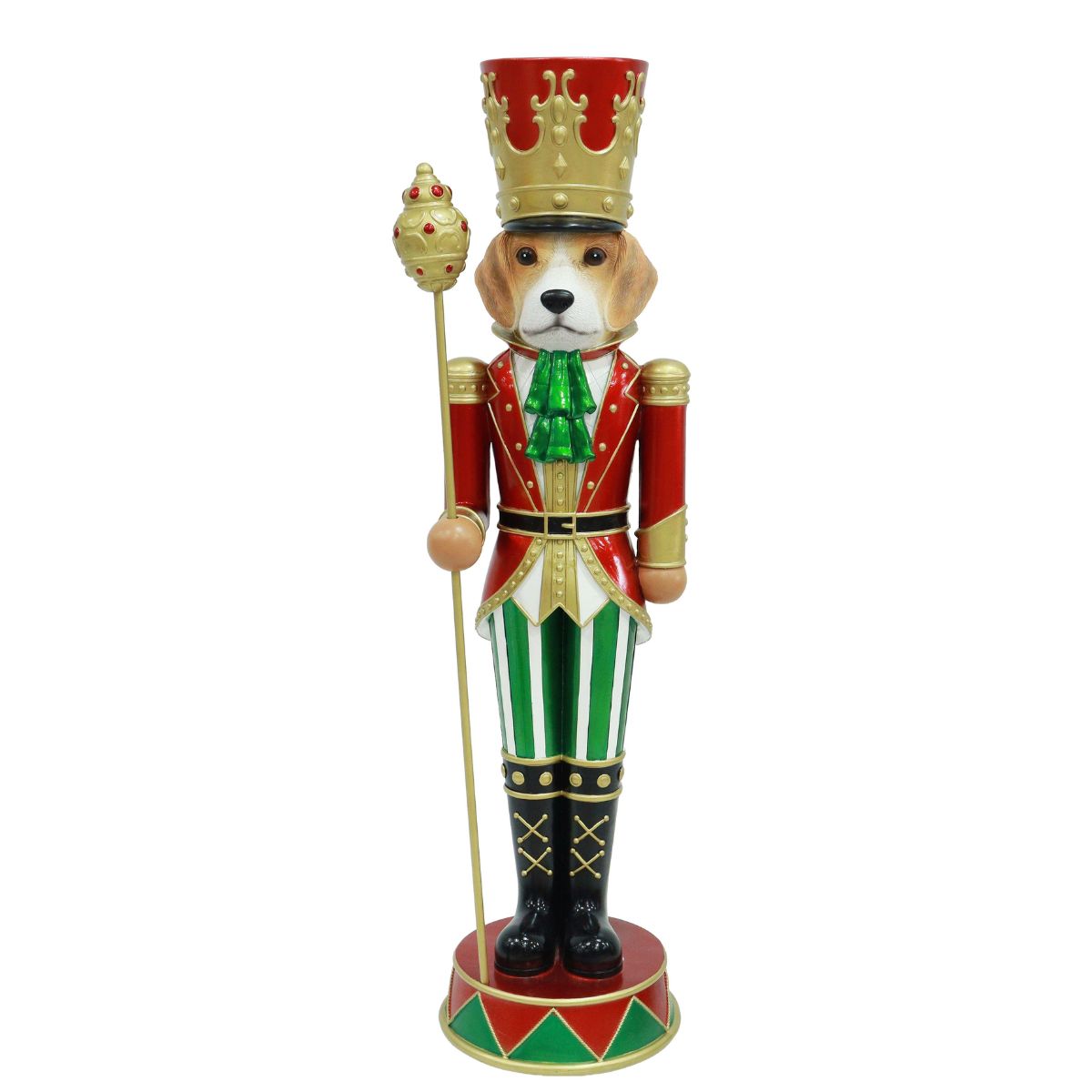 Resin Regal Dog 92cm - Woodland Velvet Christmas decoration