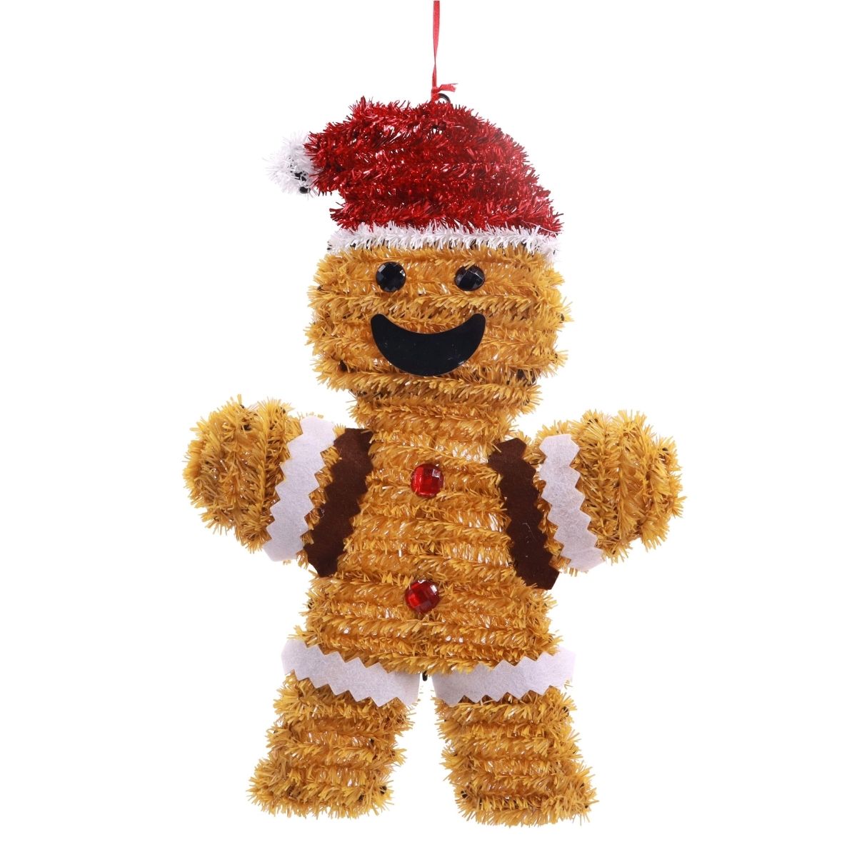Christmas Tinsel Gingerbreadman Plaque