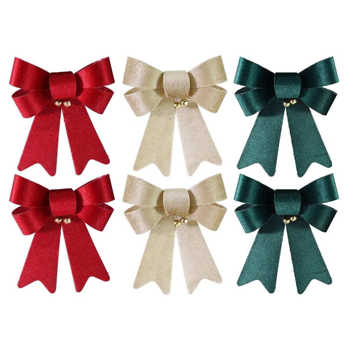 Christmas Bow Gold Nutbells 2pk Assorted Christmas decoration