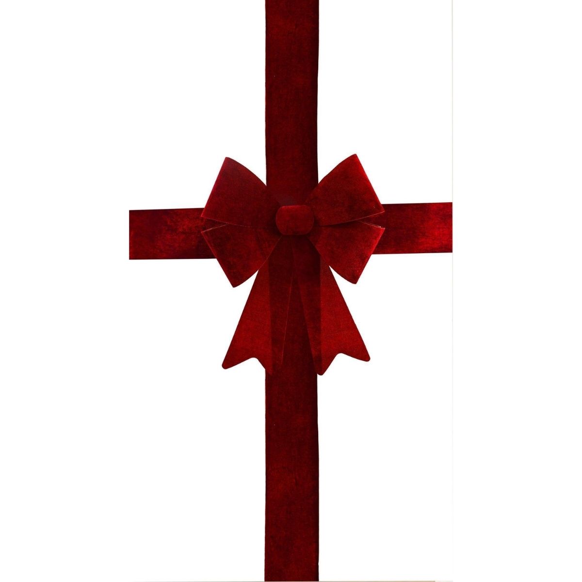 Christmas Velvet Bow & Sash Set Burgundy Christmas decoration