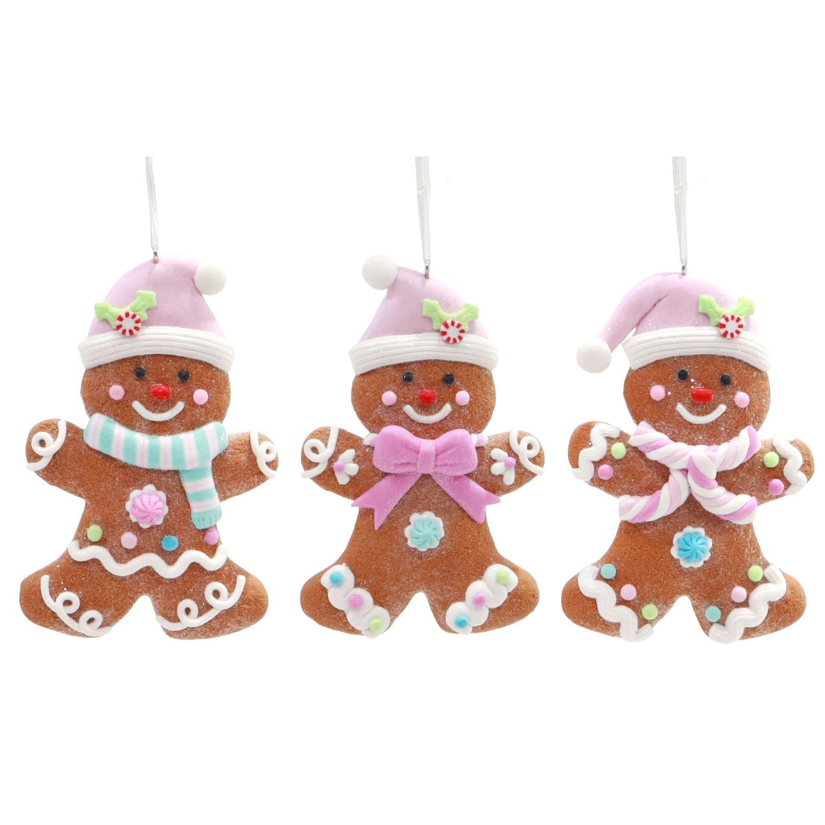 Christmas Hanging Sweet Gingerbread 12cm Assorted - Candy Cane Lane Christmas decoration