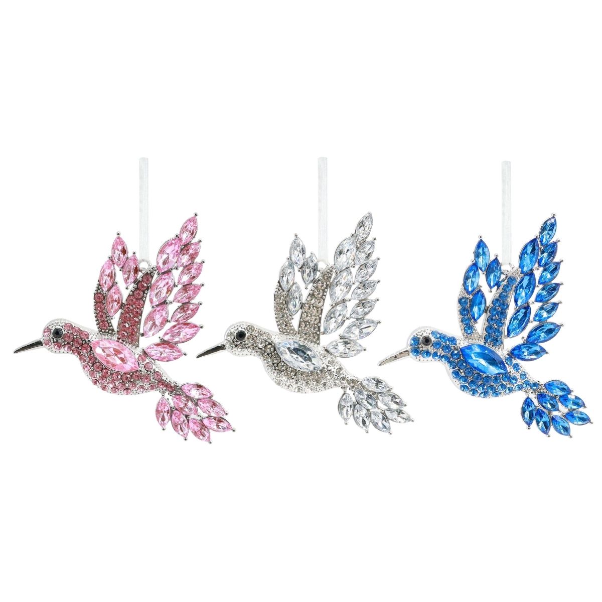Christmas Hanging Jewelled Bird Assorted Christmas decoration