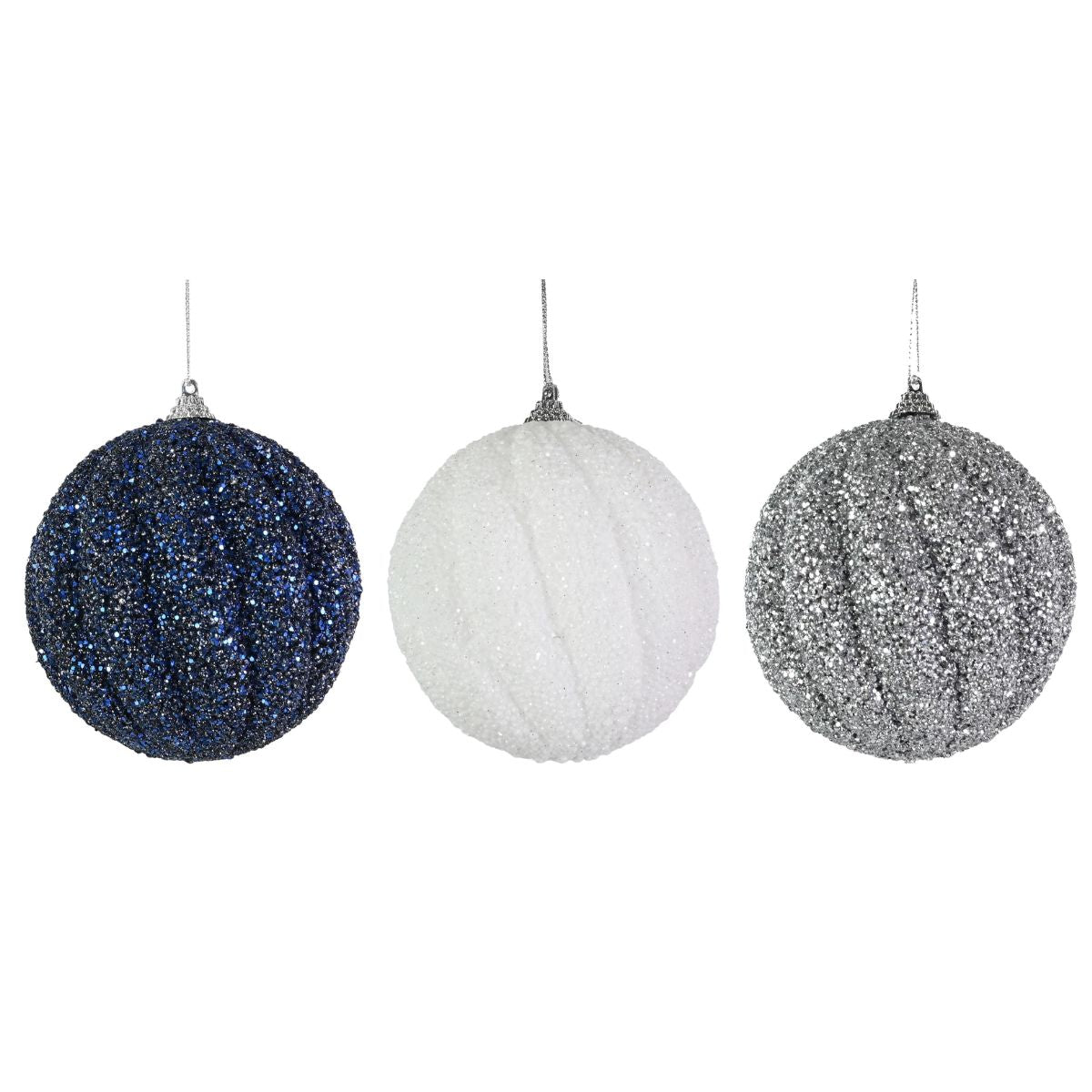Christmas Glitter Swirl Bauble 10cm Assorted Christmas decoration product image