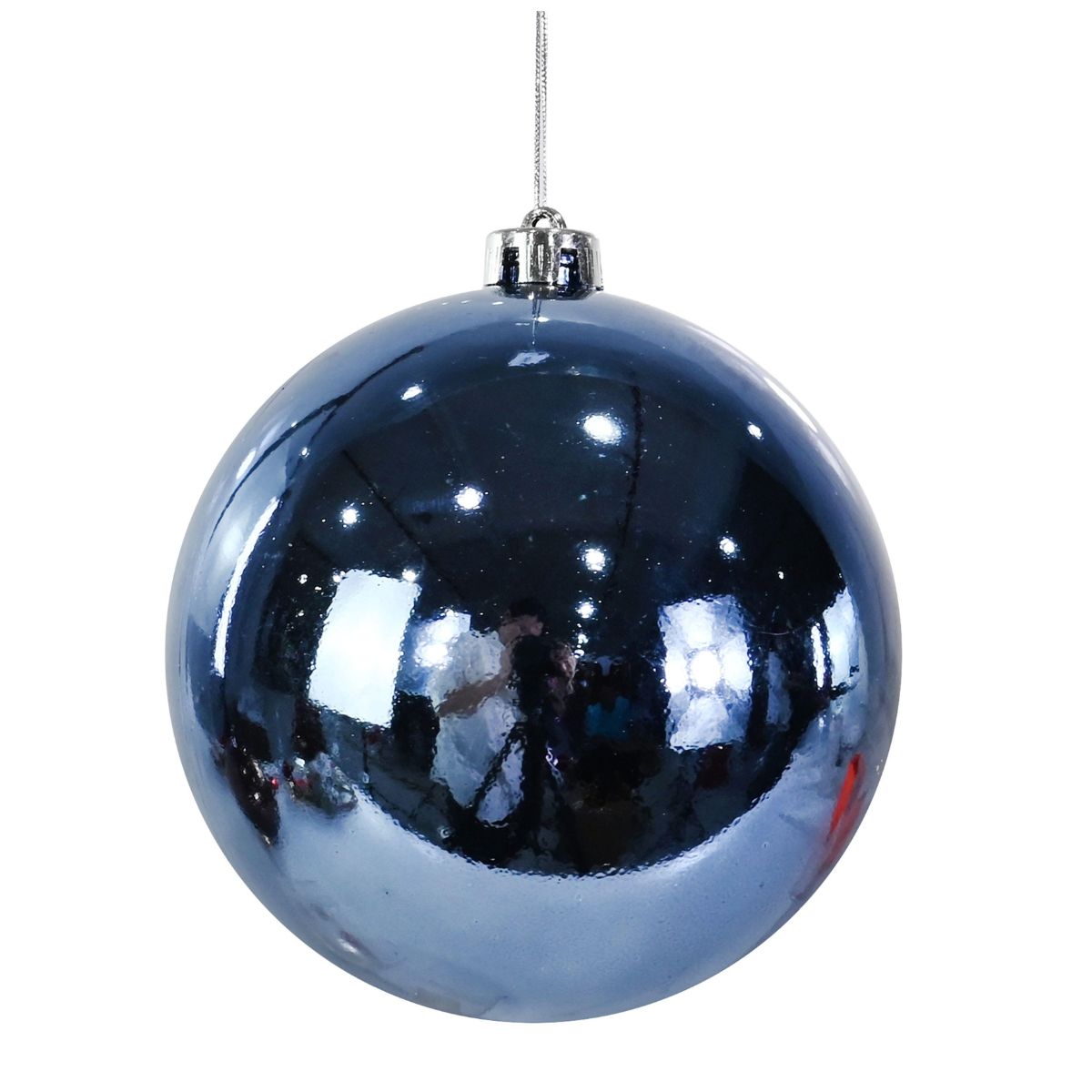 Christmas Bauble Shiny 15cm Blue Christmas decoration product image