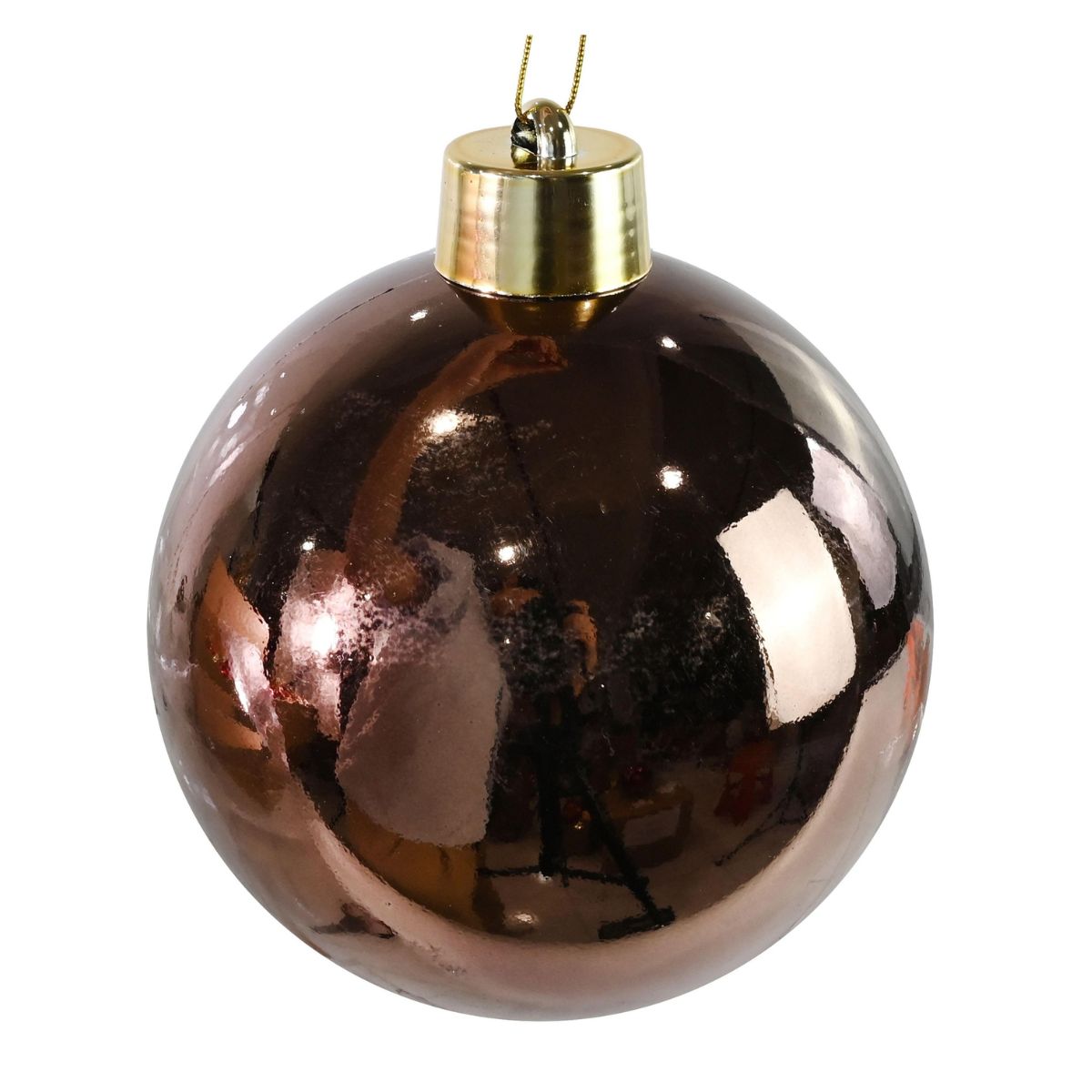 Bauble Shiny 20cm Mocha - Woodland Velvet Christmas decoration