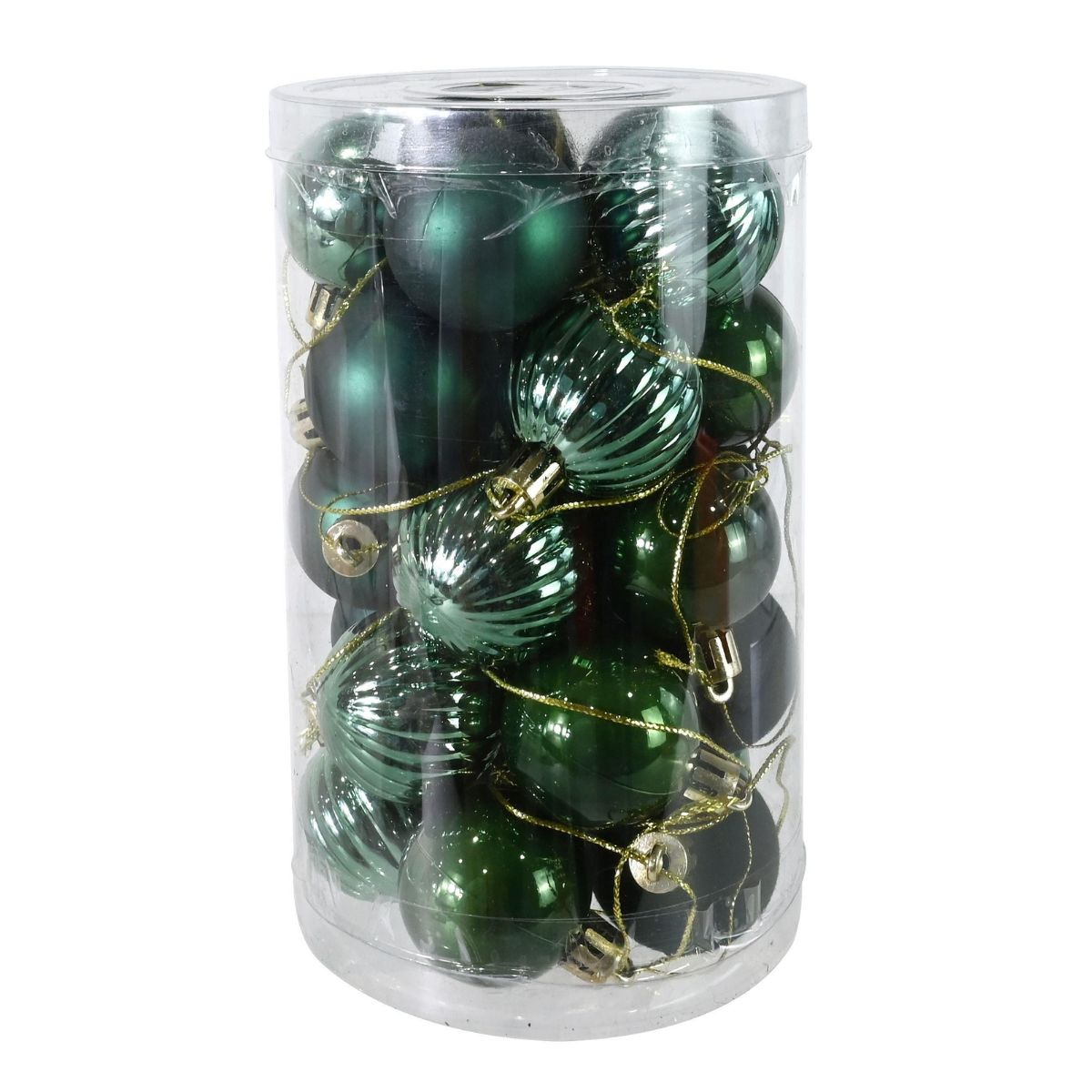 Christmas Baubles 40mm 25pk Evergreen - affordable Luxe Heritage Christmas decoration NZ