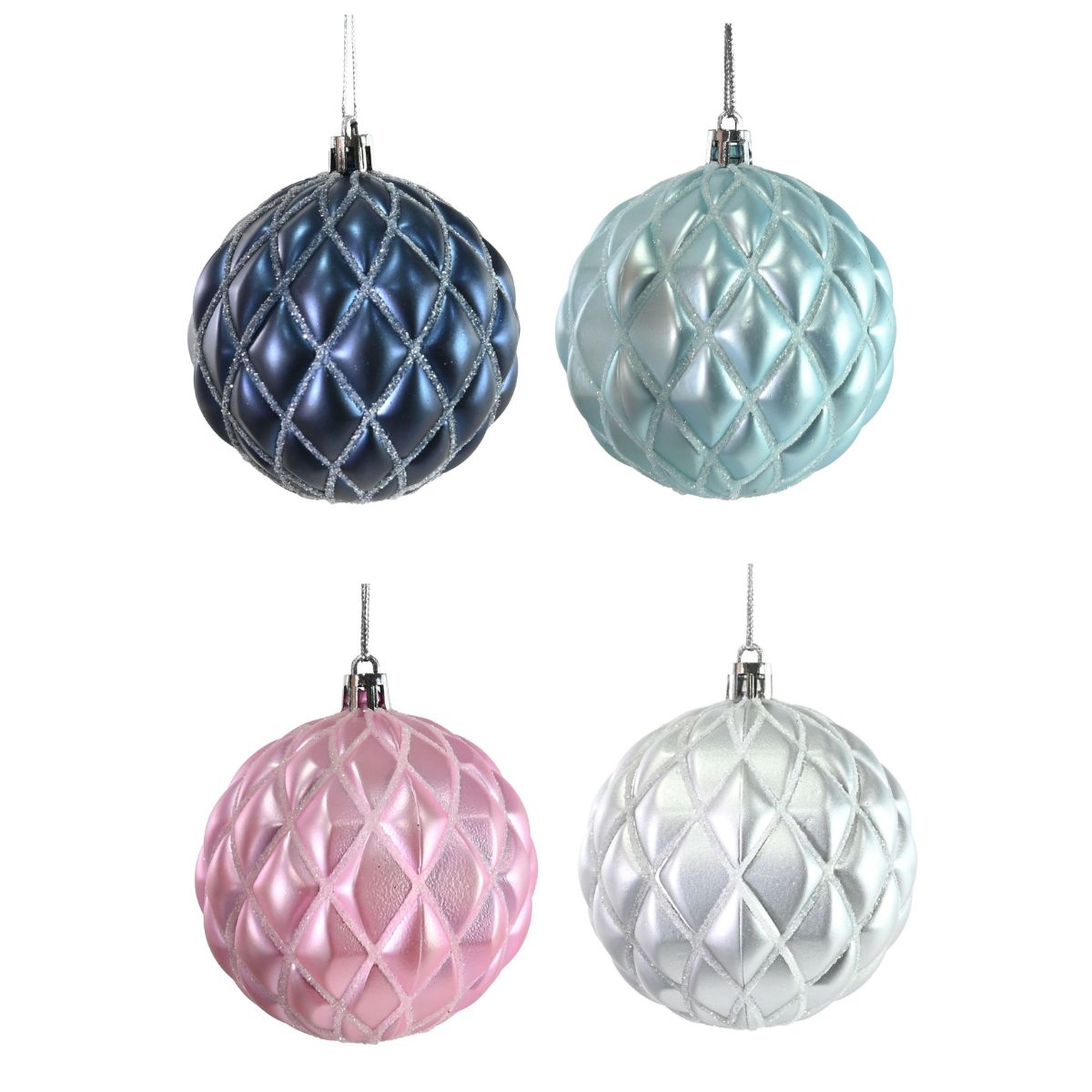 Christmas Bauble Matte Diamond Blue 70mm Assorted Christmas decoration product image