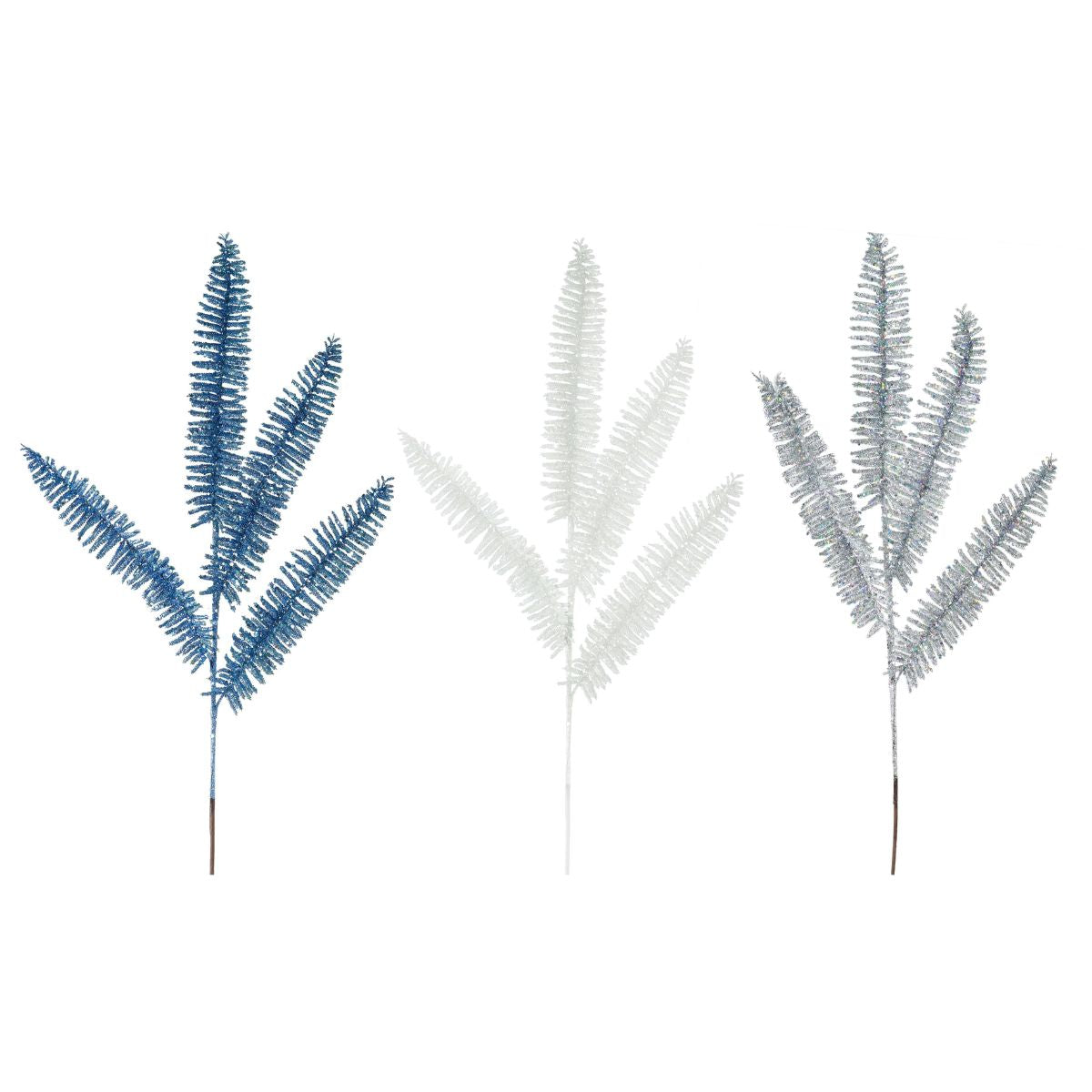 Christmas Glitter Fern Stem 92cm Assorted Christmas decoration product image