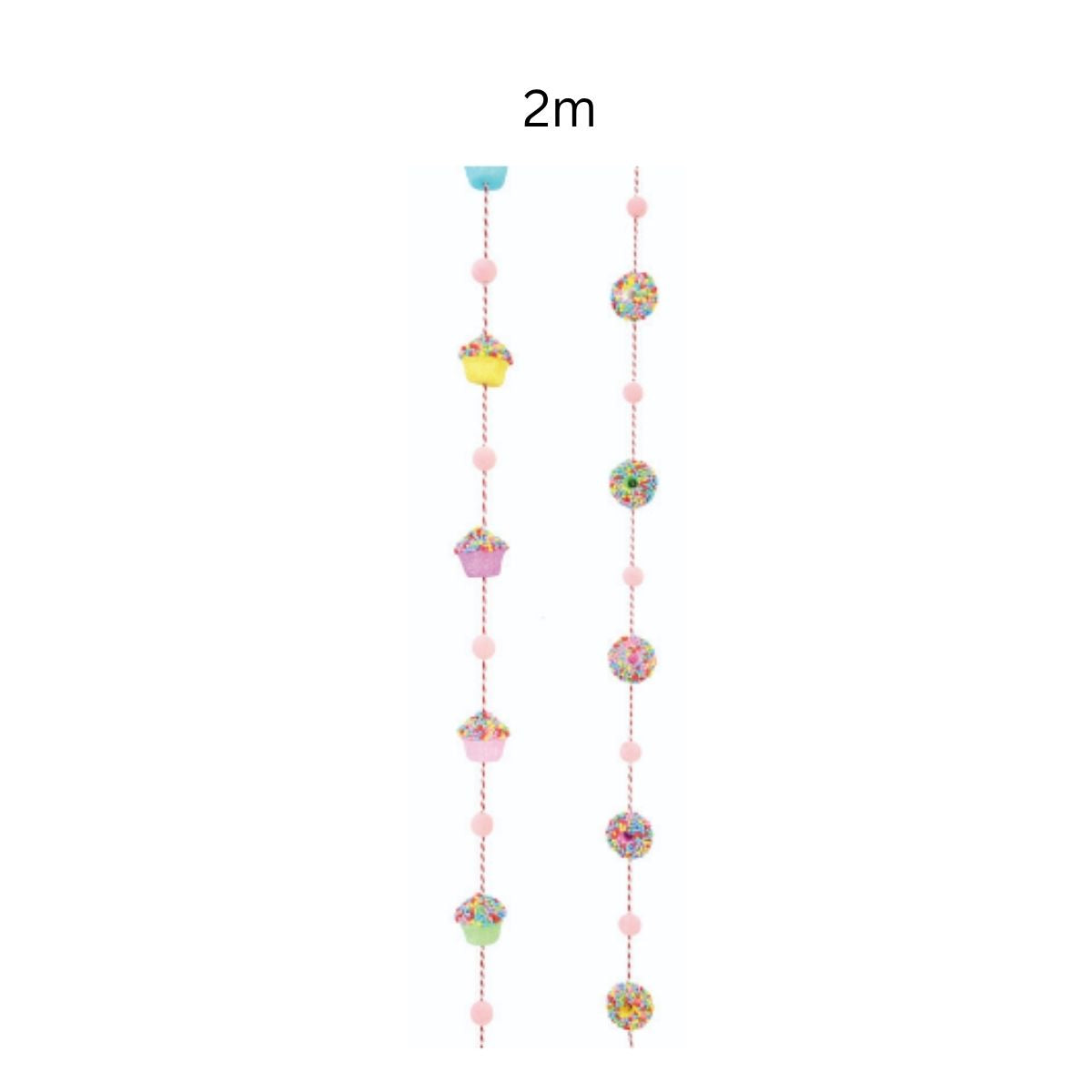 Rainbow Sweets Garland 2m Assorted