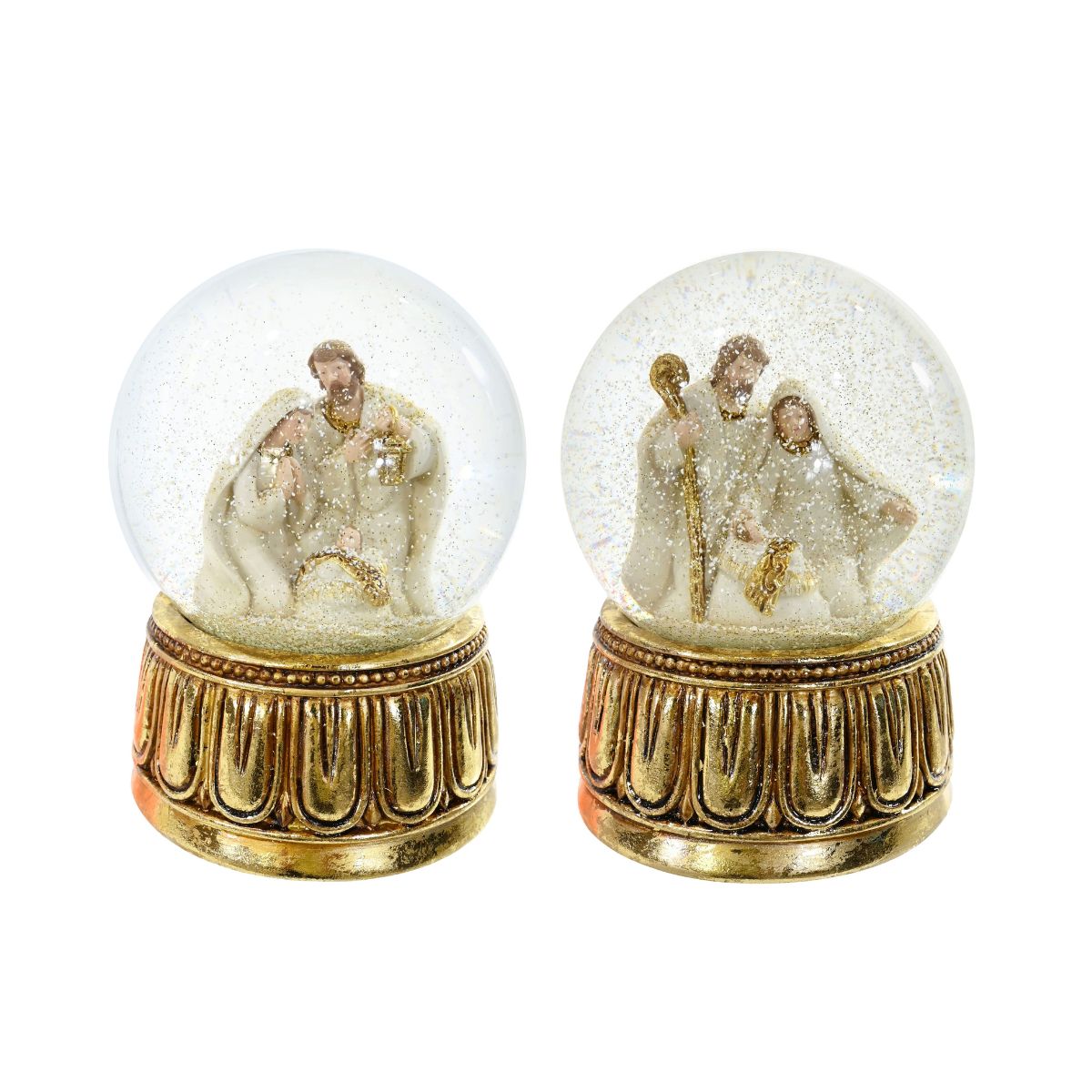Musical Nativity Waterball Gold 10cm Assorted