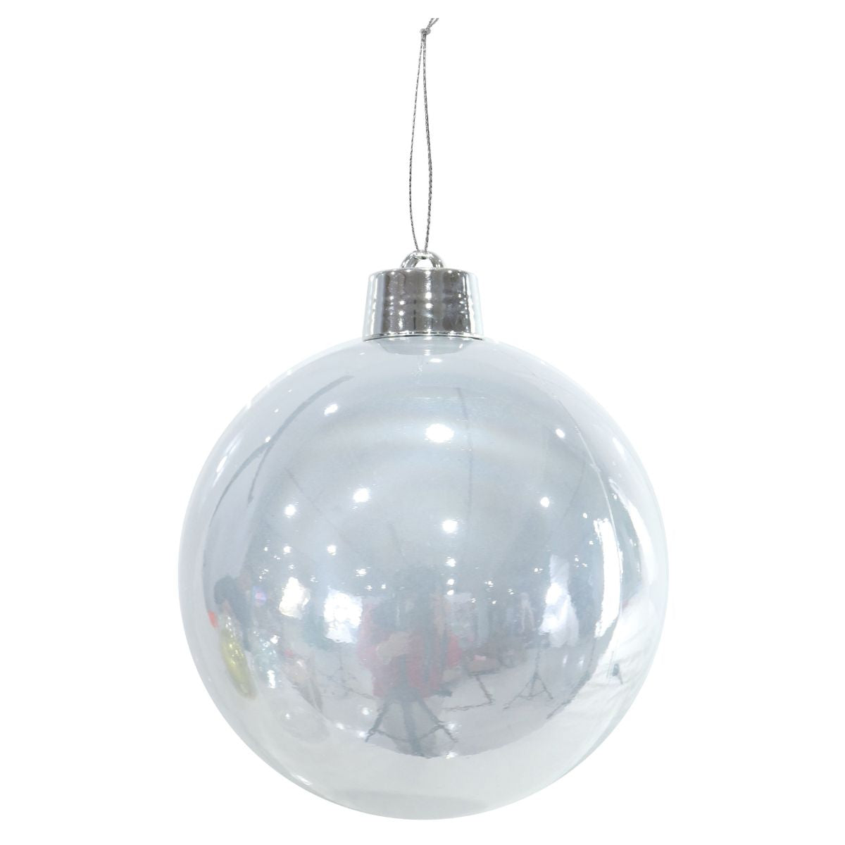 Christmas Bauble Pearl 20cm Silver