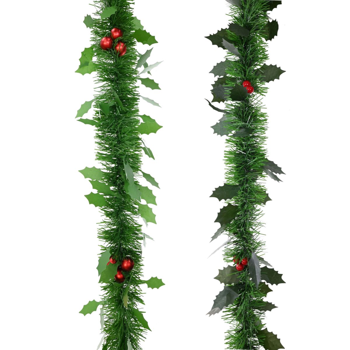Christmas Holly Berry Tinsel 2m Assorted