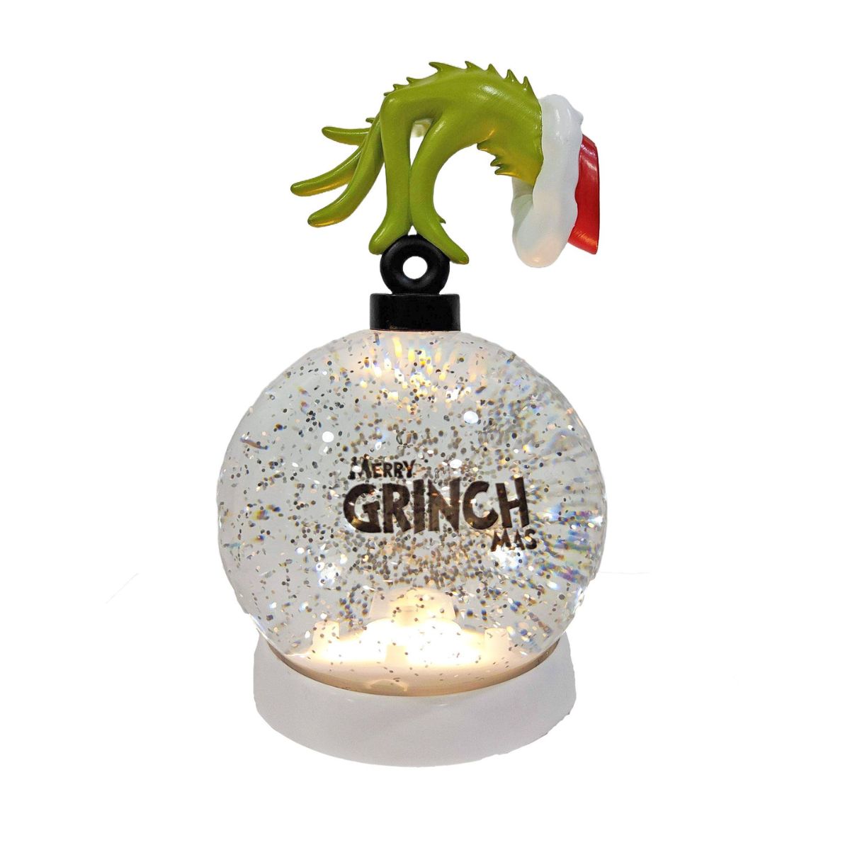 Christmas Grinch Bauble W-S Lnt White