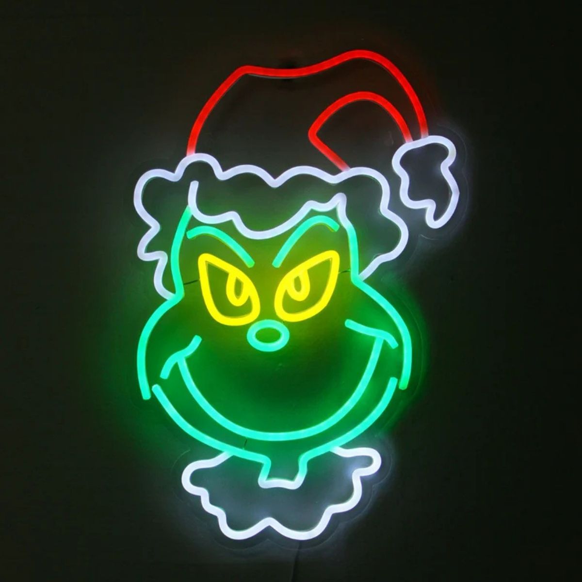 Dr. Seuss Neon Grinch Head Lrg - Grinch Christmas christmas decoration