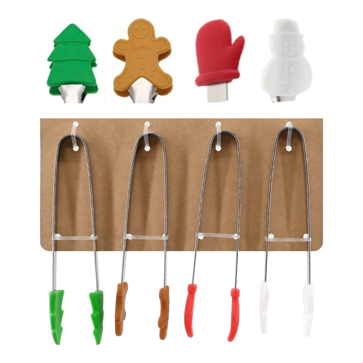 Christmas Mini Tongs 4 Pack