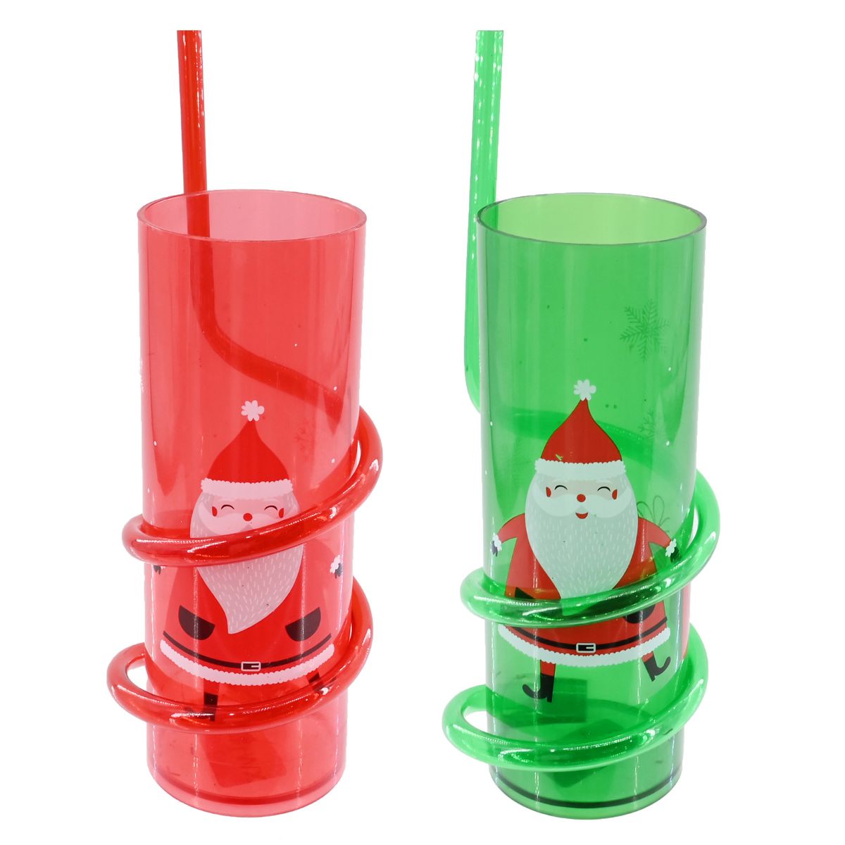 Cup Spiral Straw 400mL Assorted
