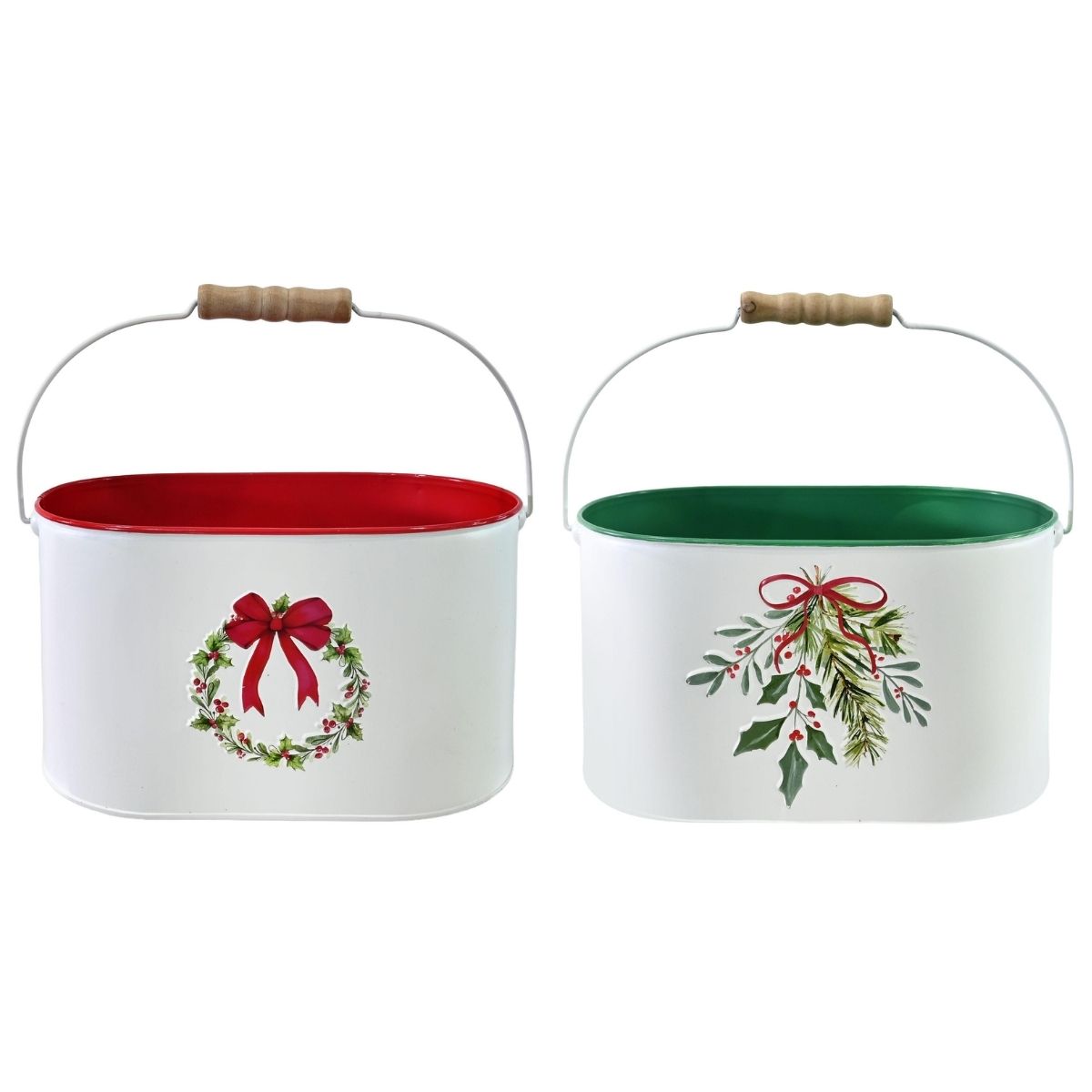 Christmas Vintage Bucket Assorted - affordable Christmas decoration NZ