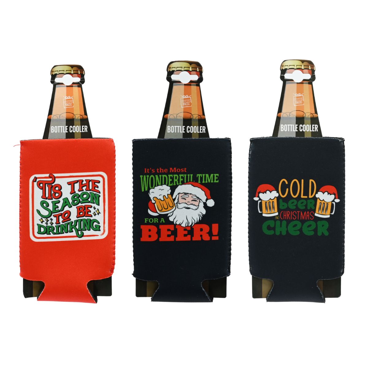 Bottle Cooler 16cm Assorted