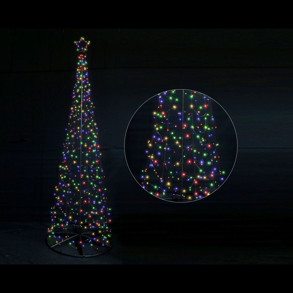 Christmas LED Front Yard Net Tree 3m Multi