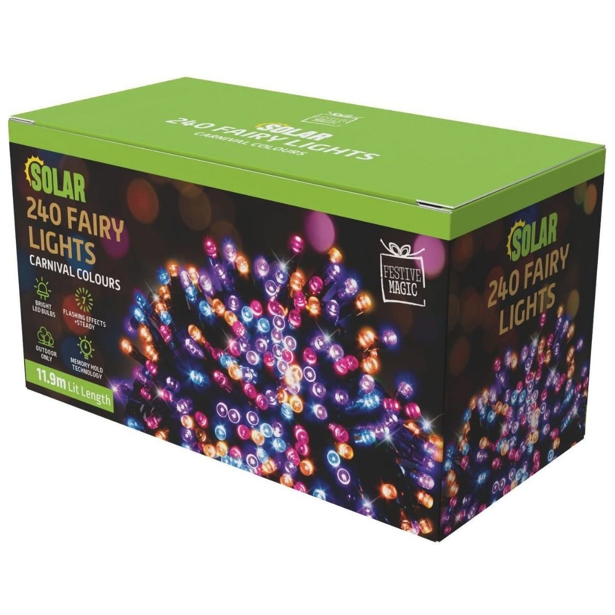 Christmas Solar Fairy Lights 240 Carnival - Christmas Collective NZ