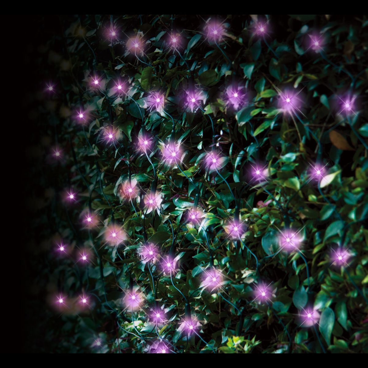 Solar LED Net Lights 150 Soft Pink