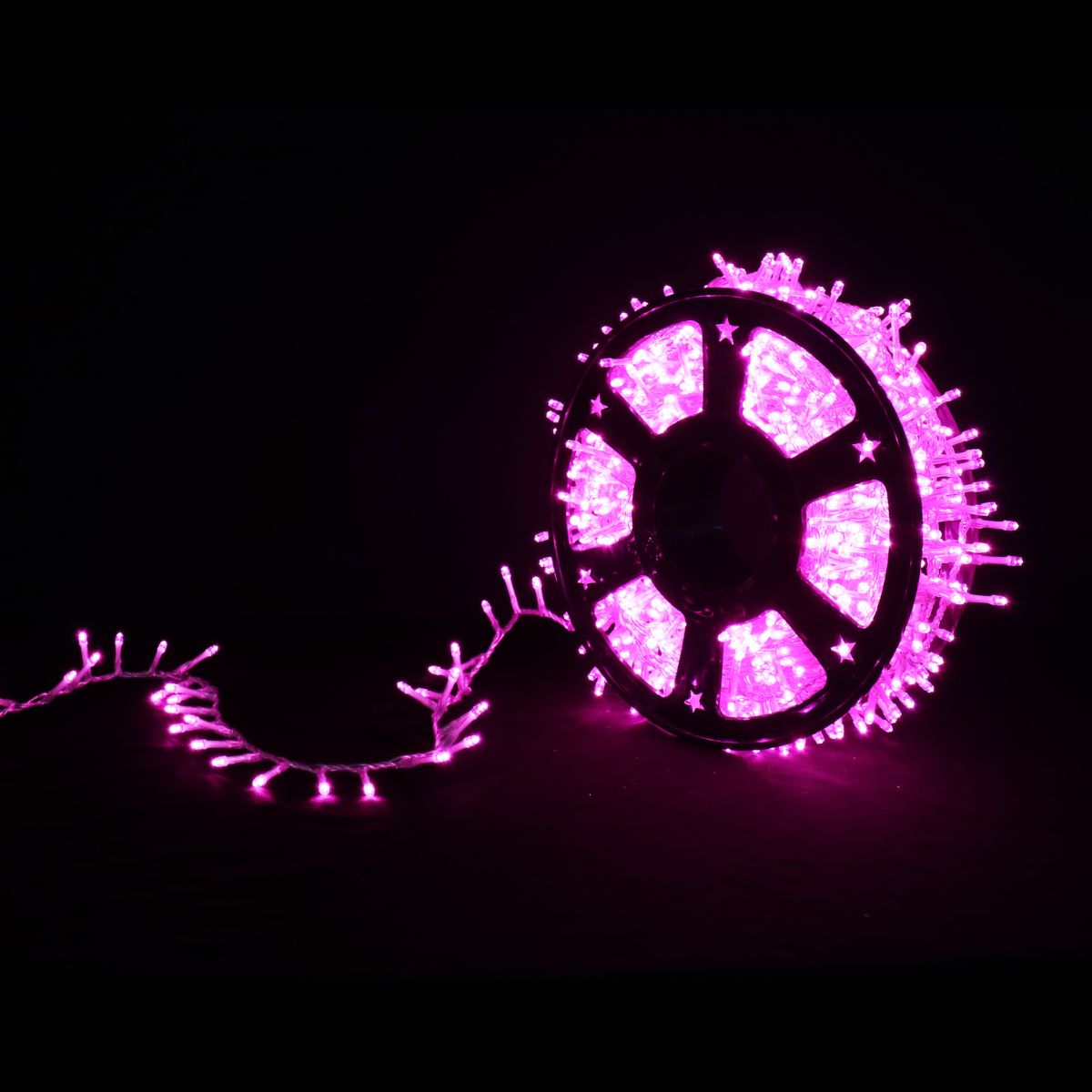 LED Fairy Lights 1000 with Reel Hot Pink