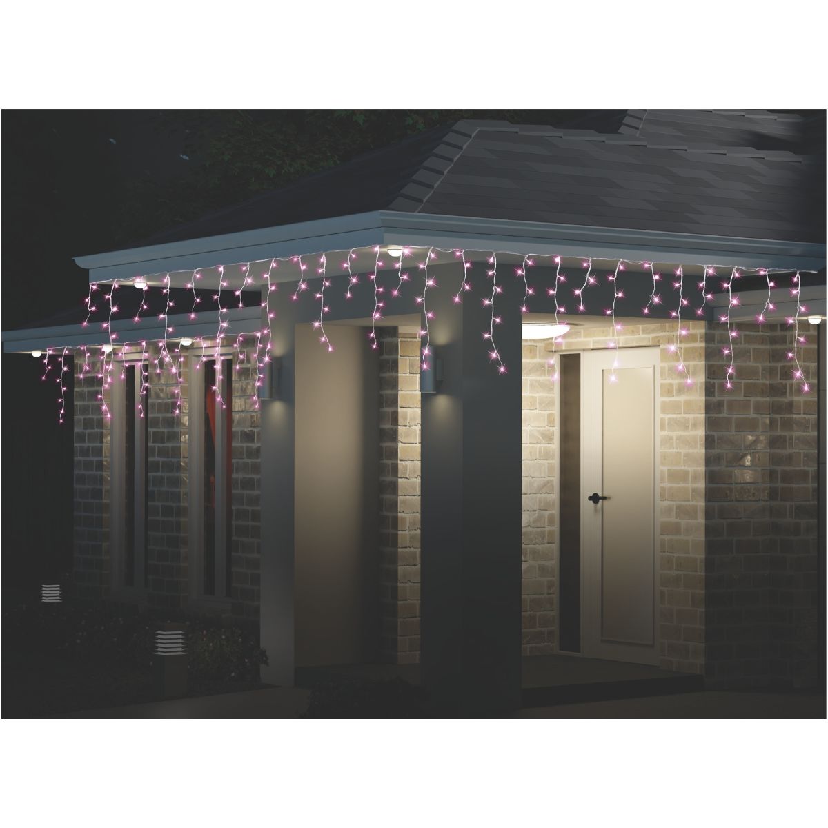 LED Icicles 500 Pastel Sweet Pink