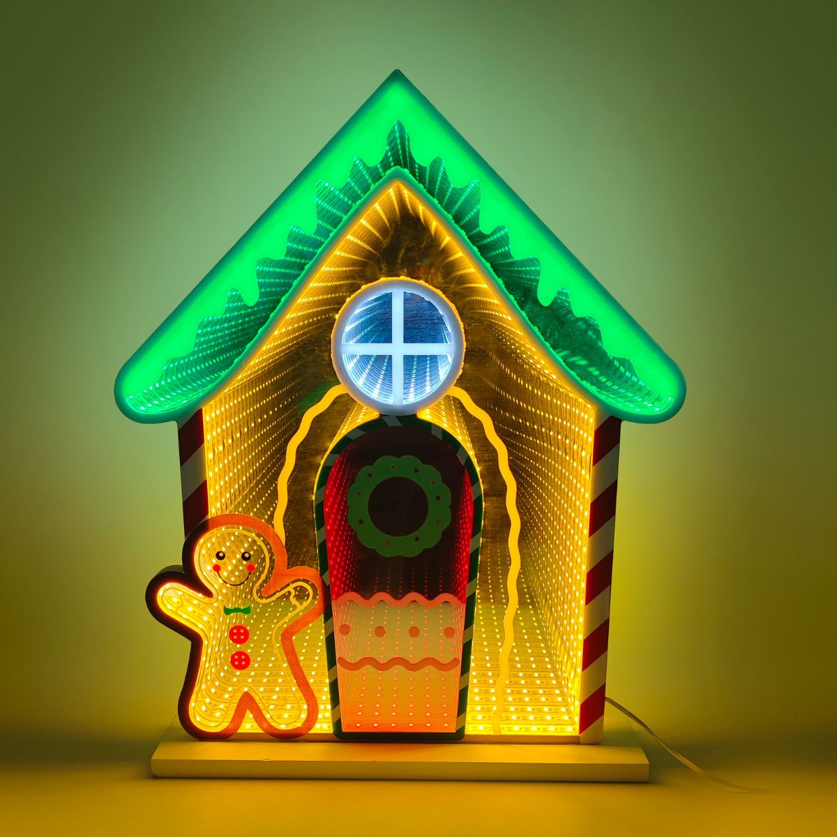 Christmas LED Infinity Gingerbread House USB