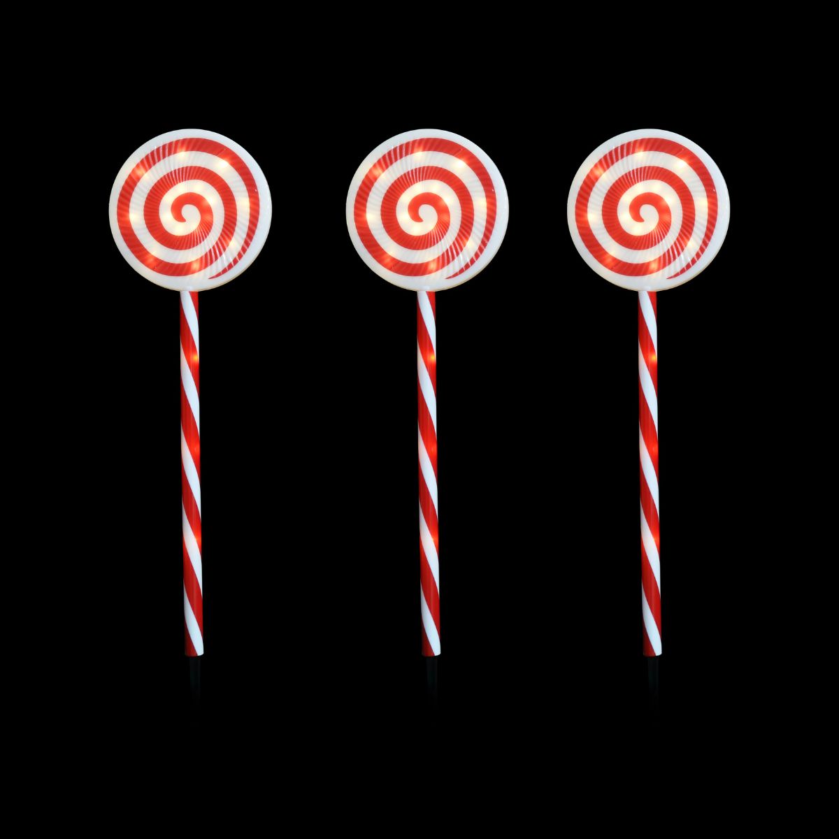Solar LED Jumbo Path Lollipops 3pk