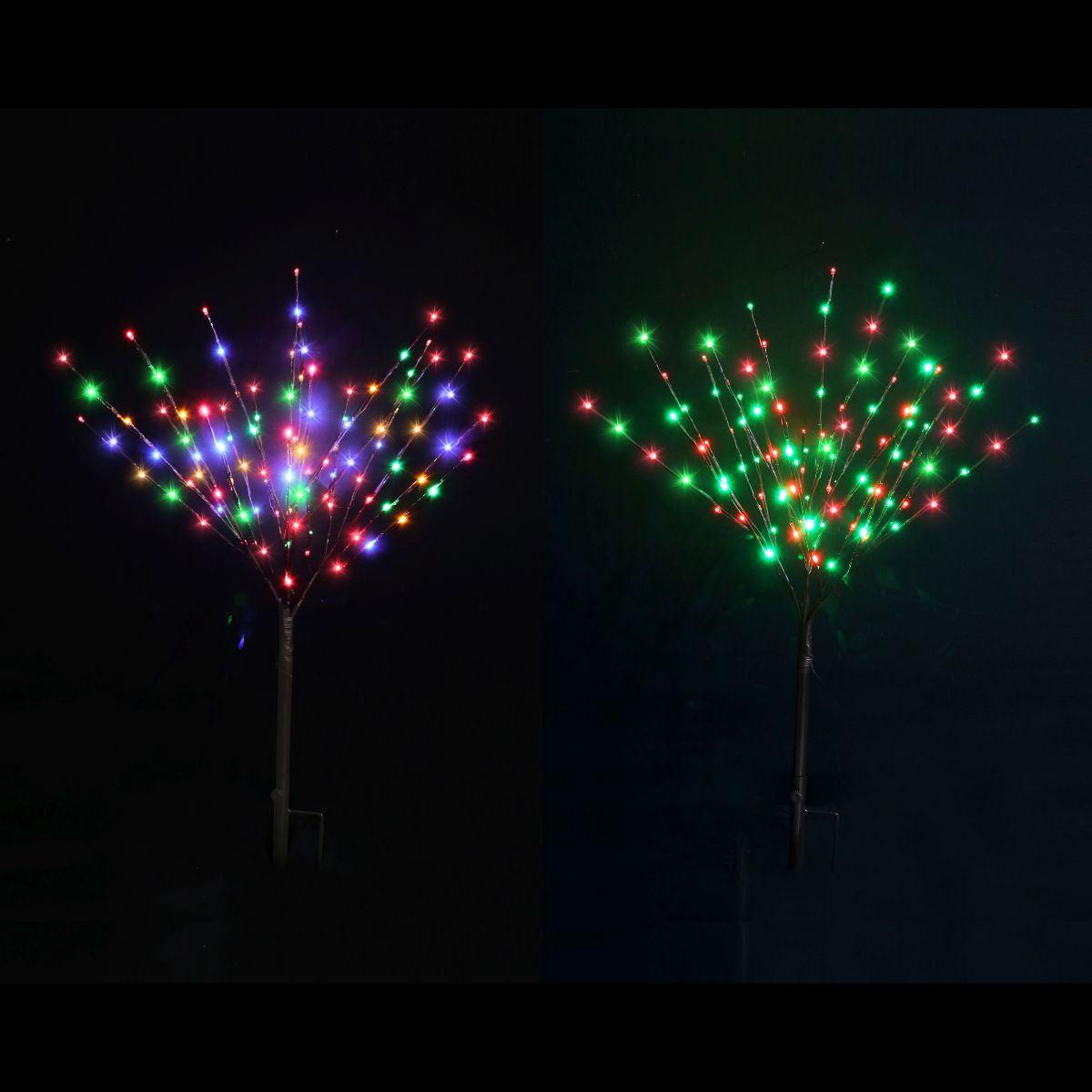 Christmas LED Garden Spray Tree with Stake Assorted
