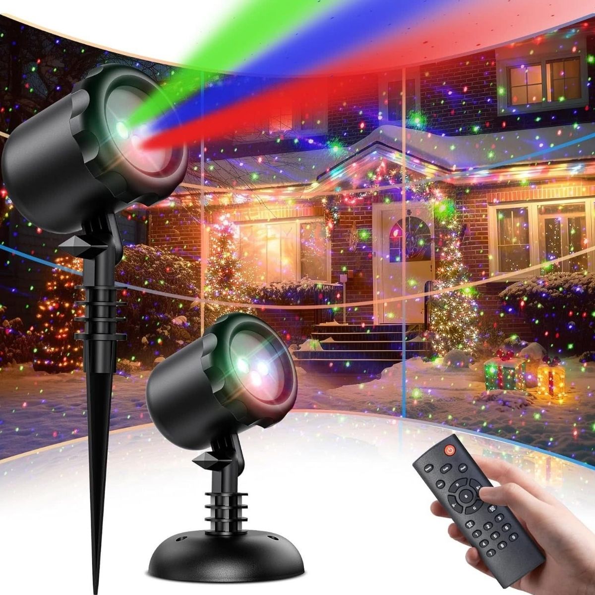Christmas Laser Red-Green-Blue Dots Motion - Christmas Collective NZ