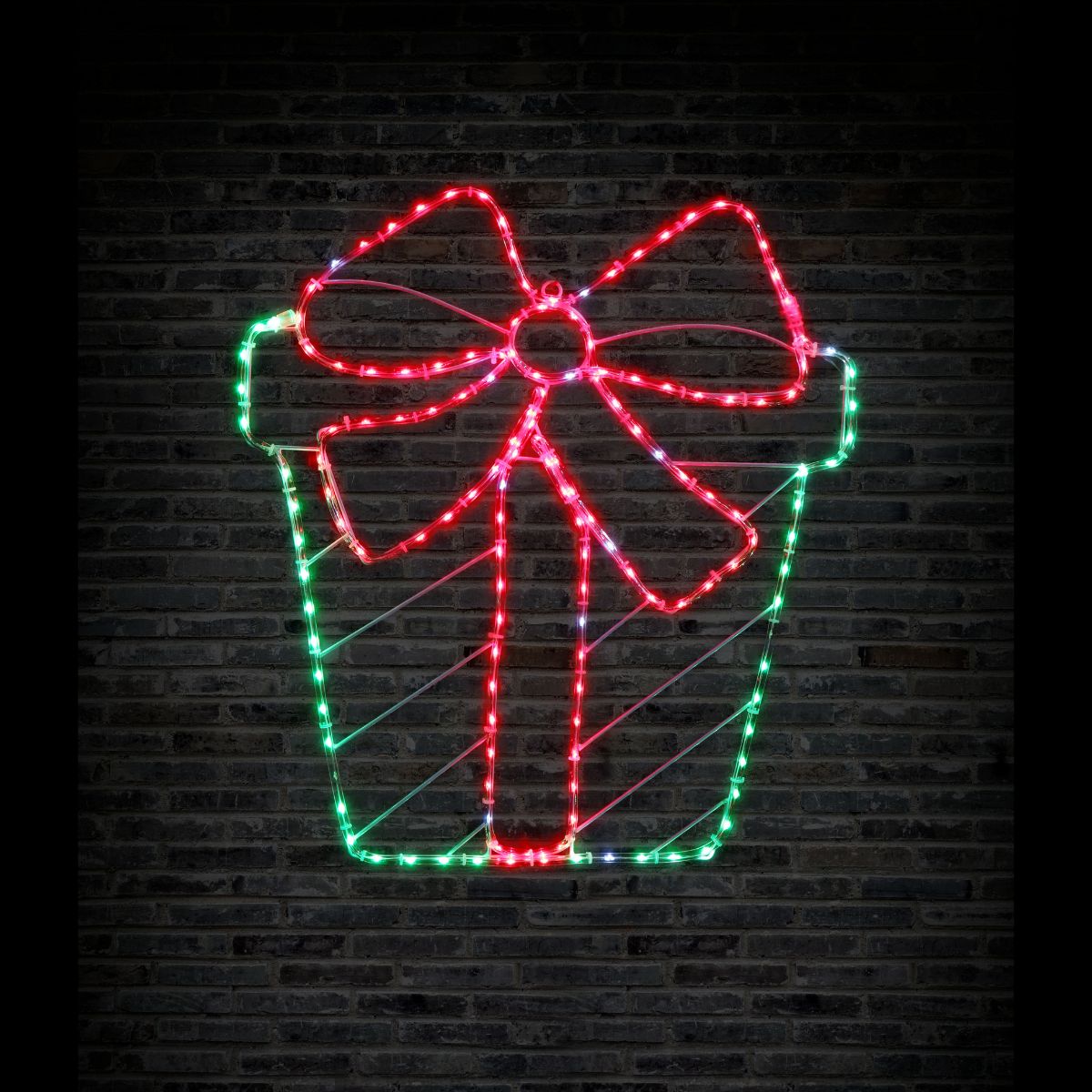 LED Motif Present with Bow Twinkle