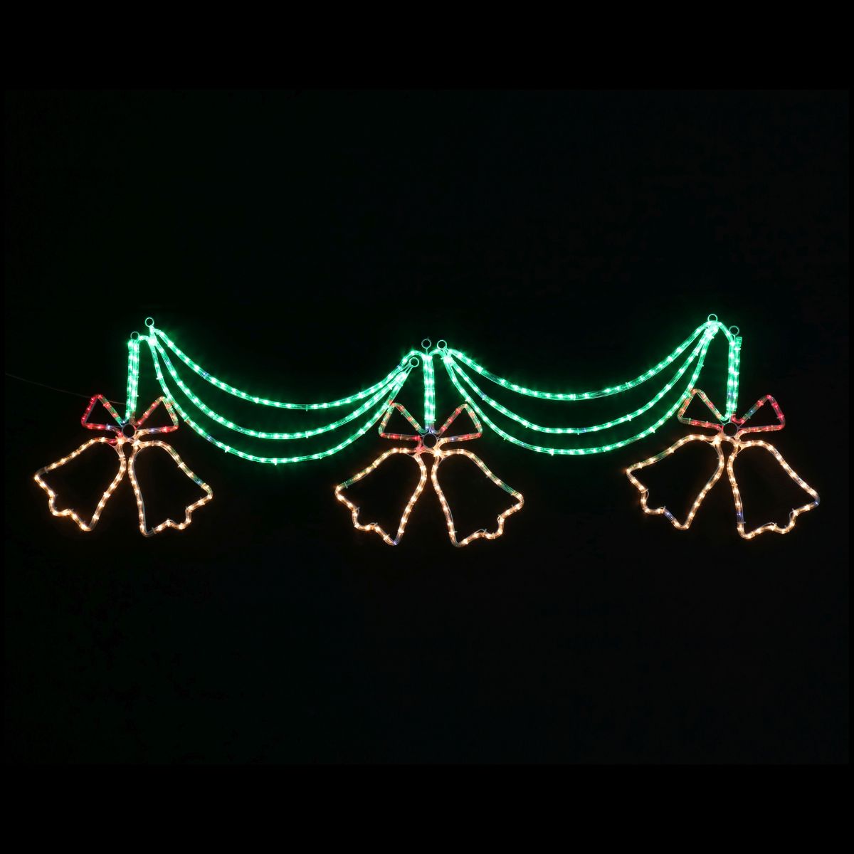 LED R/light Drape Triple Warm Bells Twinkle