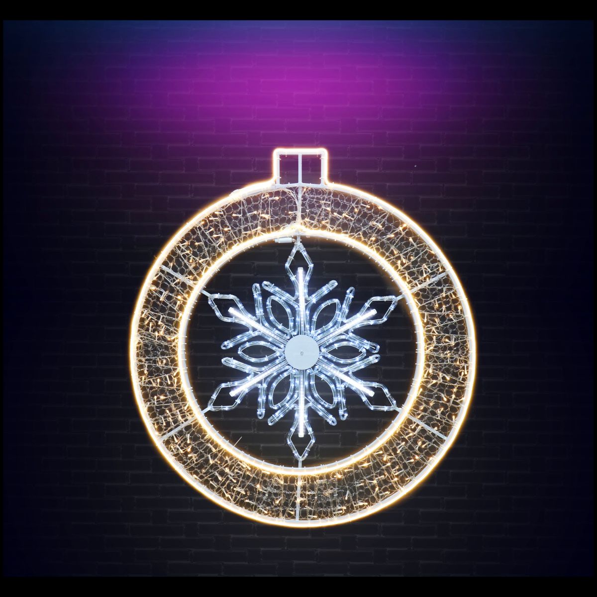 Christmas LED Neonflex Bauble Melting Snowflake Ww-W