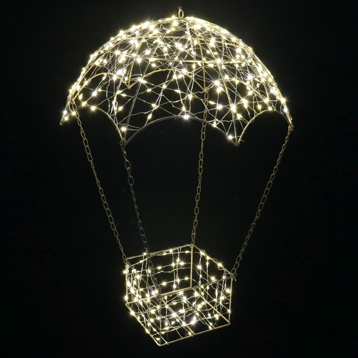 Christmas Starry Wire Gold Parachute Flashing 55cm - Christmas Collective NZ