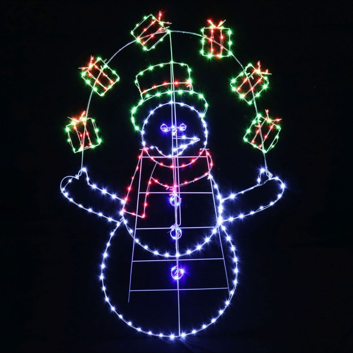 Christmas Jumbo Silhouette Snowman Juggling with Stand - Christmas Collective NZ