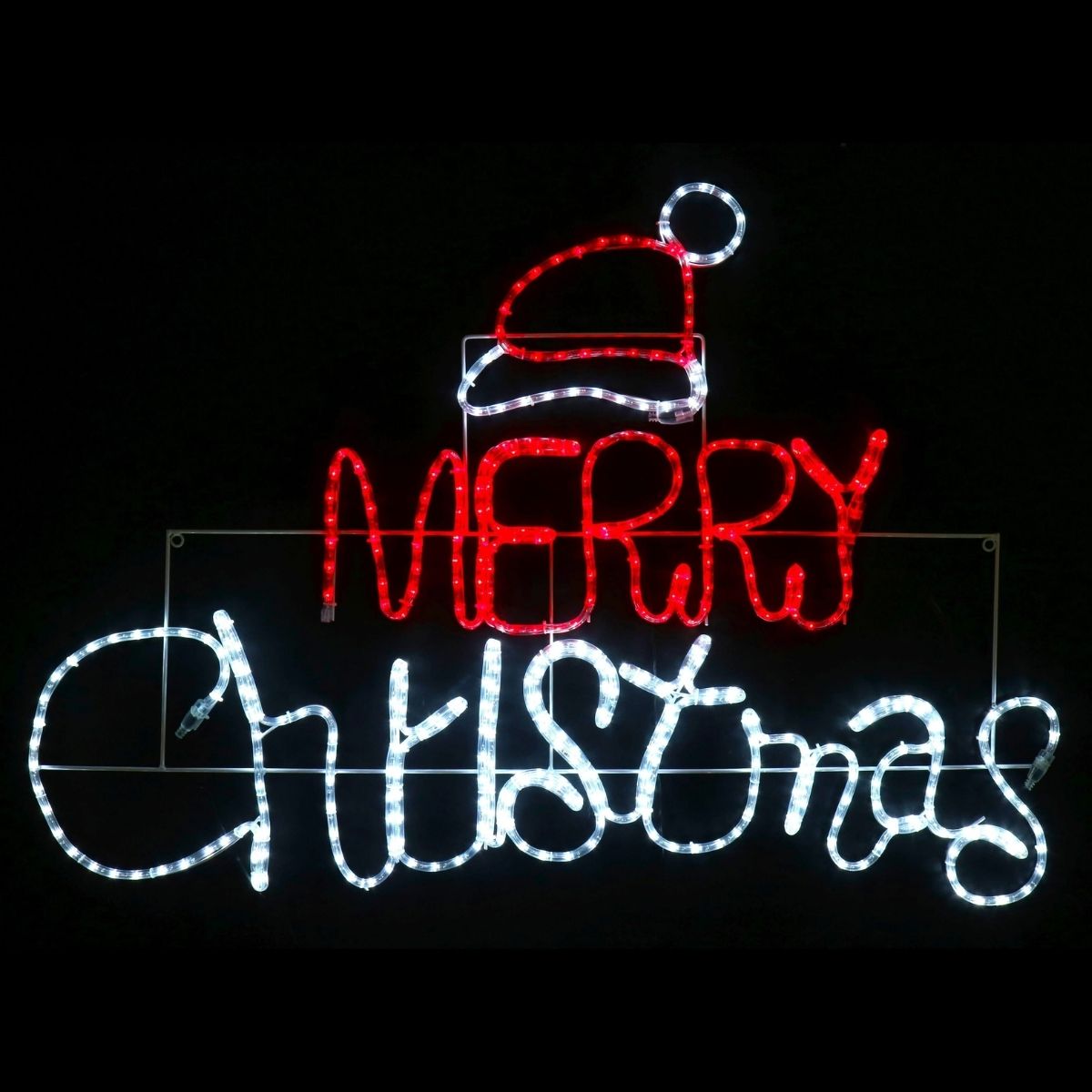 Rope Light Merry Christmas Flashing Hat - Christmas Collective NZ