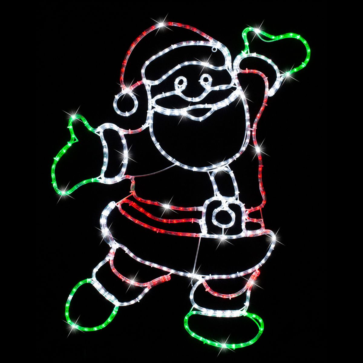 Christmas LED Rope Light Happy Santa Twinkle