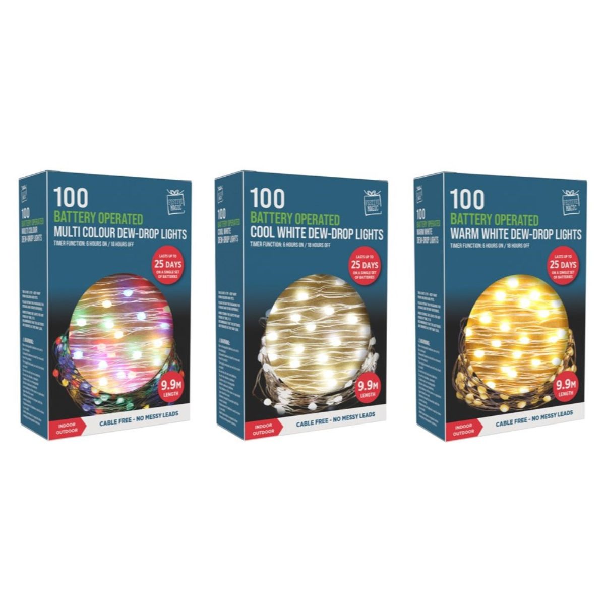 Timer LED Wire Dew-Drops 10m B/op