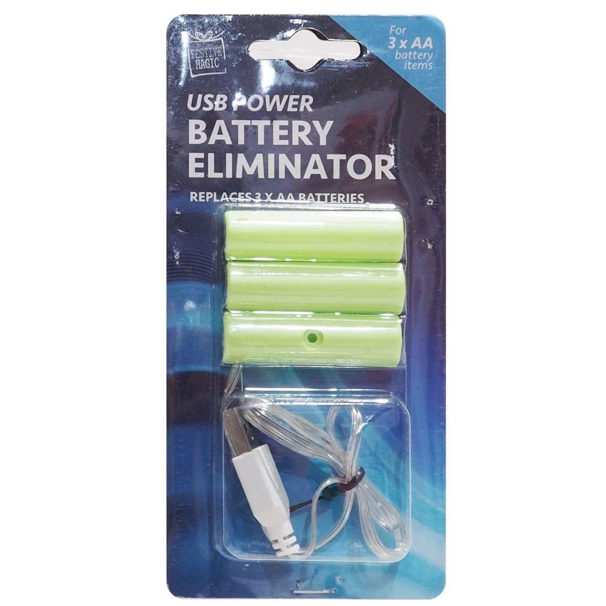 Christmas USB Battery Replacer 3pk Aa - Christmas Collective NZ
