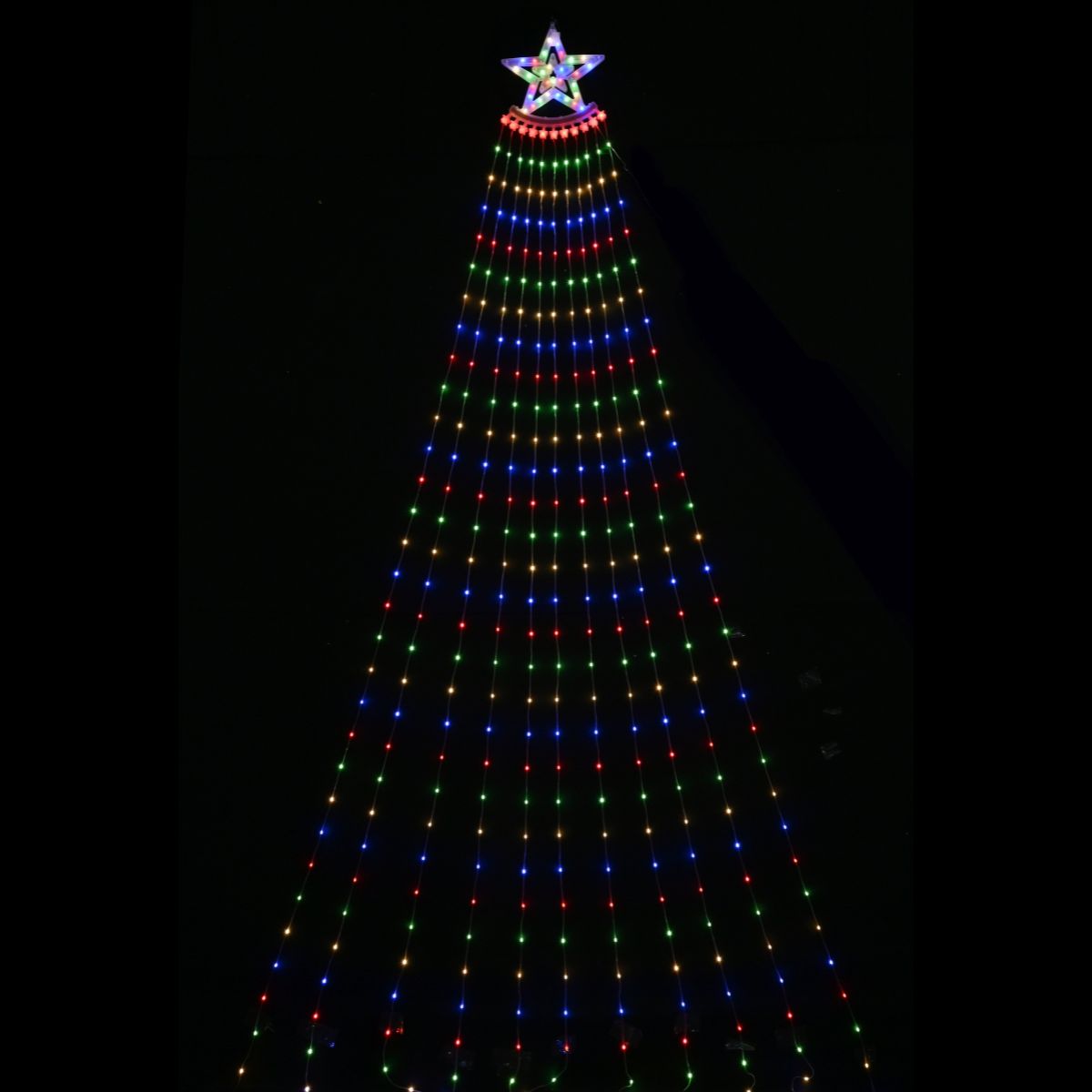 Christmas LED Flexwire Waterfall Star Light Multi Colour