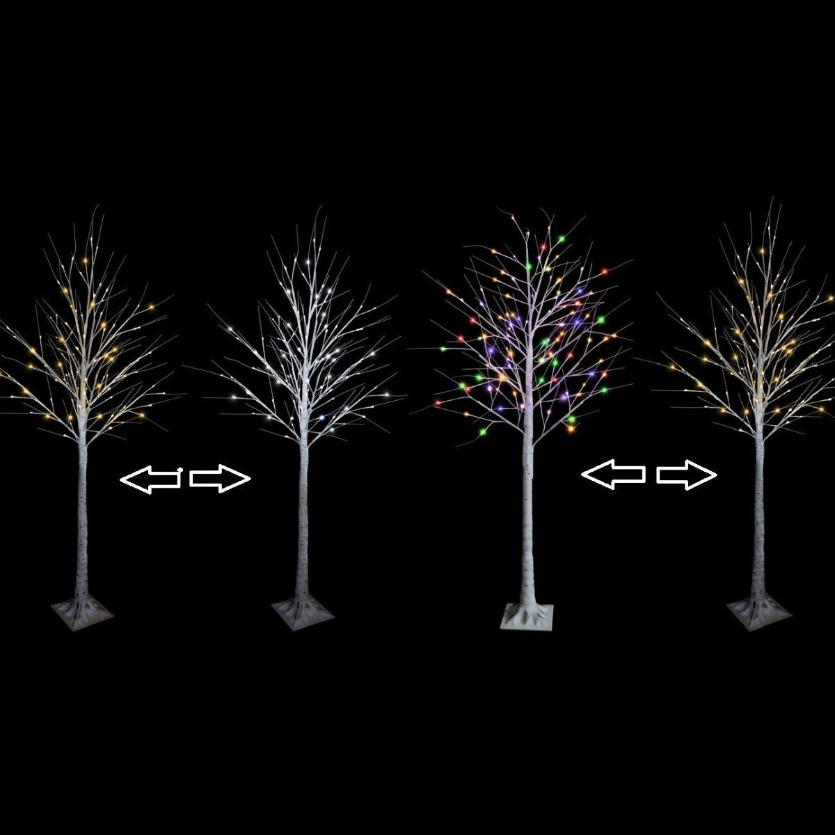 Christmas LED Birch Tree Dual Colour 180cm Assorted