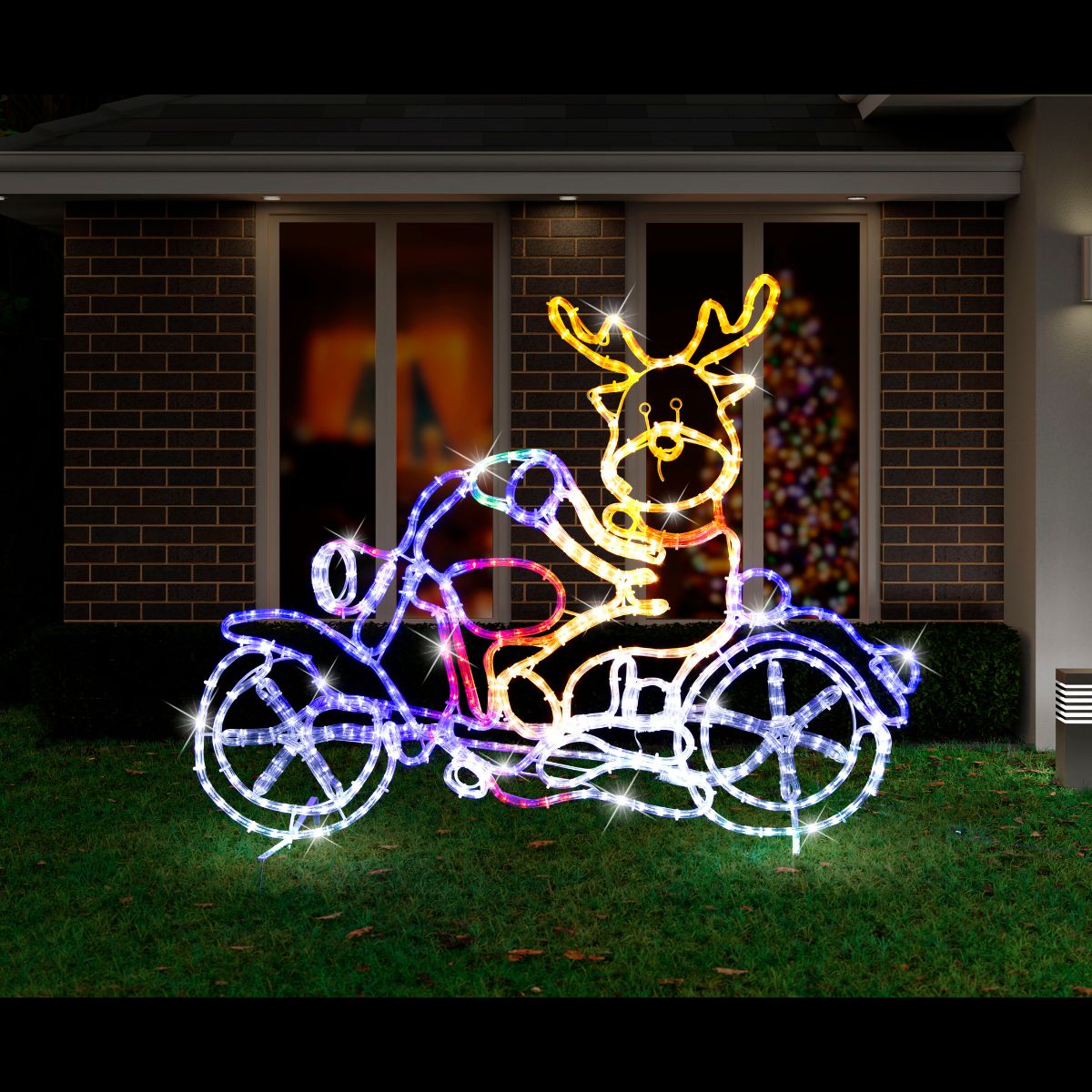 LED Rope Light Motorbike Gang Rudolph