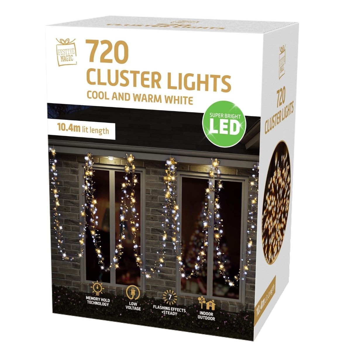 Christmas LED Cluster Lights 720 Cool-Warm - Christmas Collective NZ
