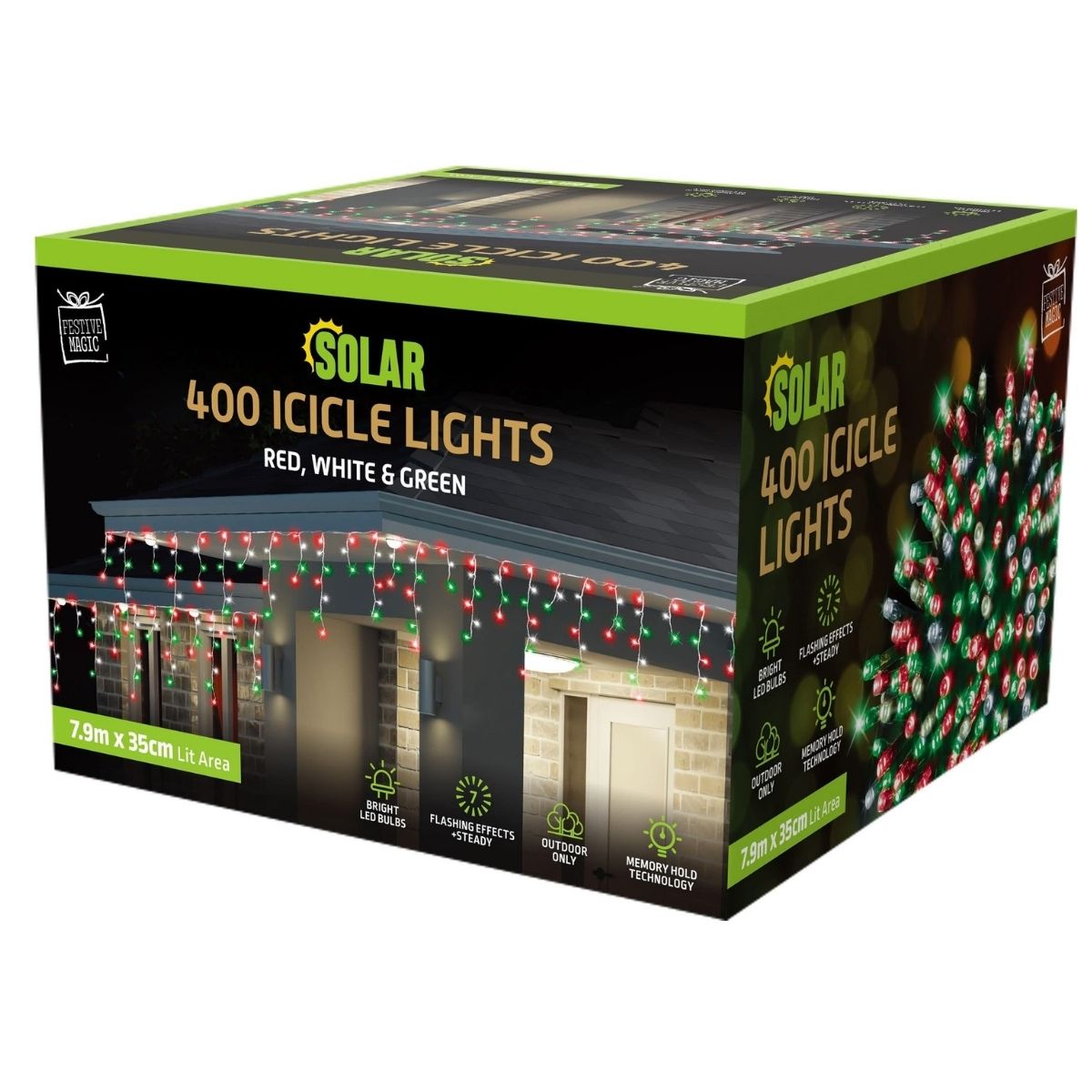 Solar Icicle Lights 400 Christmas - Christmas Collective NZ