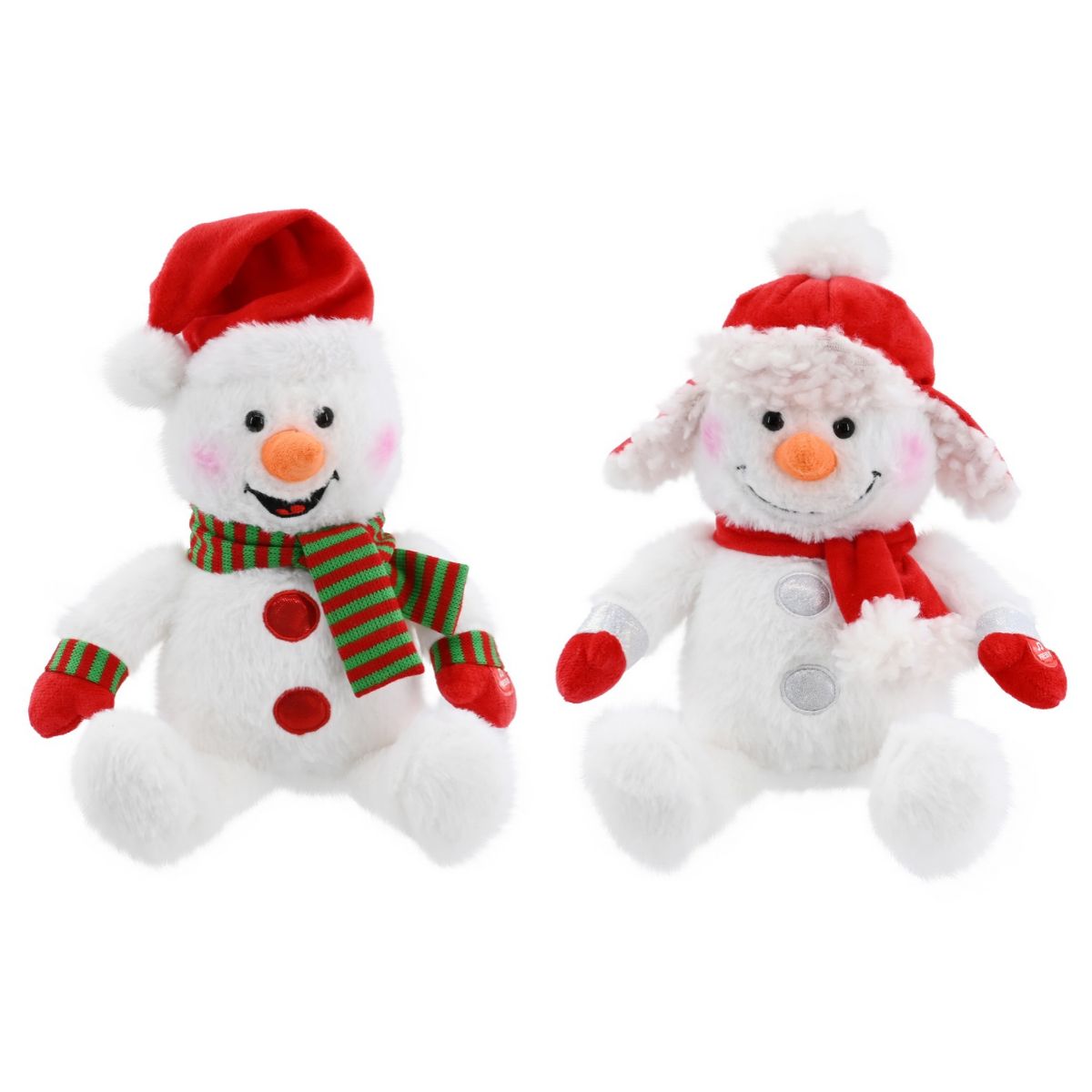 Christmas Singing Snowman Vibrating Nose Assorted