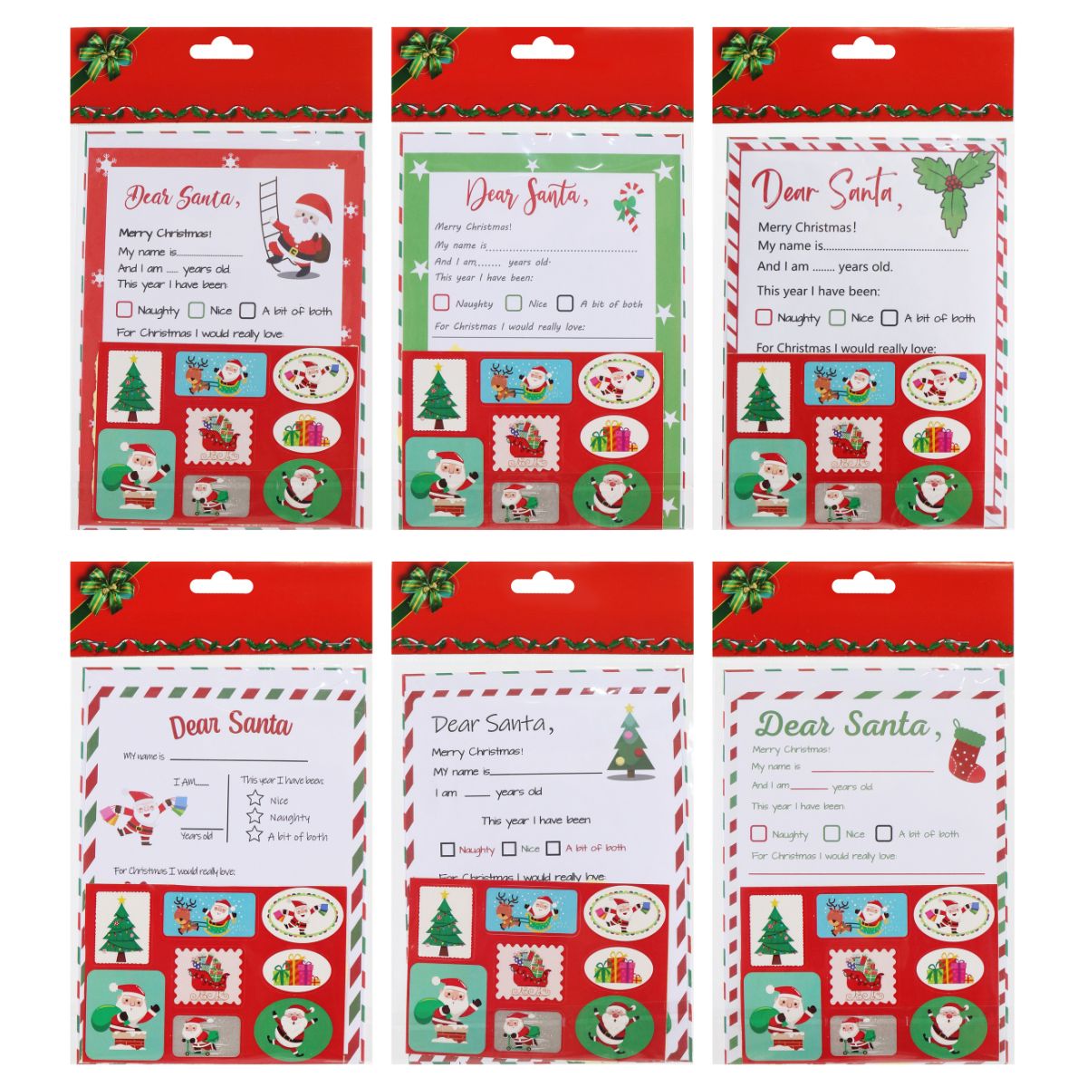 Christmas Letter to Santa Pack 3pc Assorted