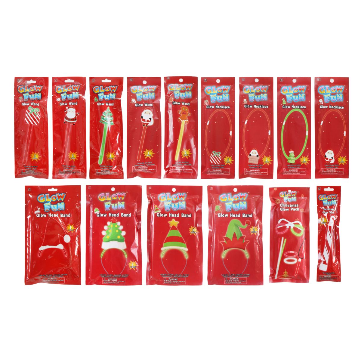 Christmas Glow Mega Mix 15 Assorted Styles