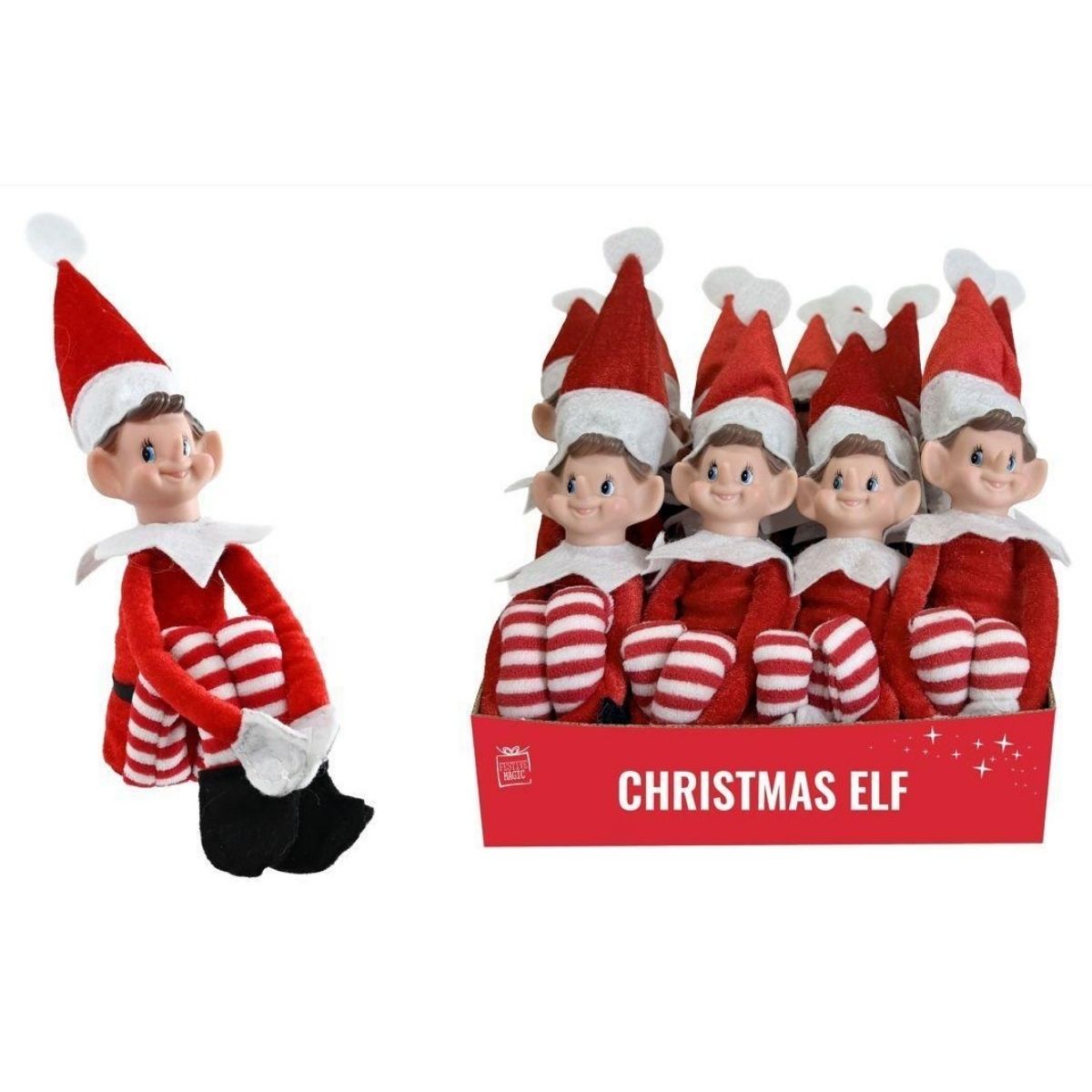 Christmas Shelf Sitting Elf 35cm