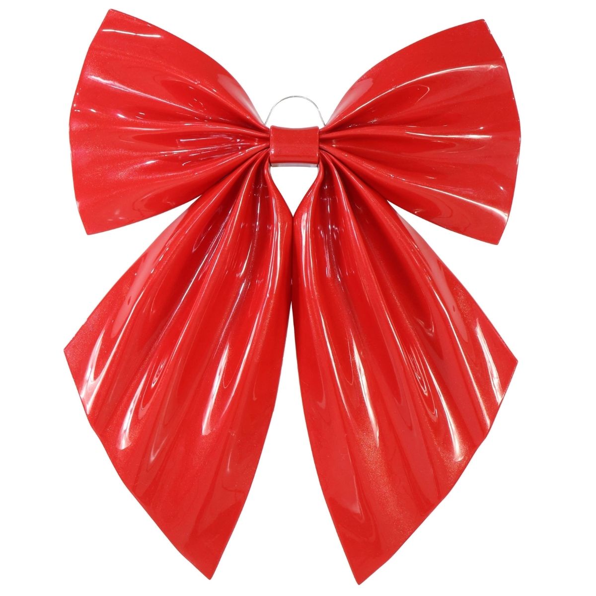 Christmas Hard Plastic Outdoor Bow Red - Christmas Collective NZ